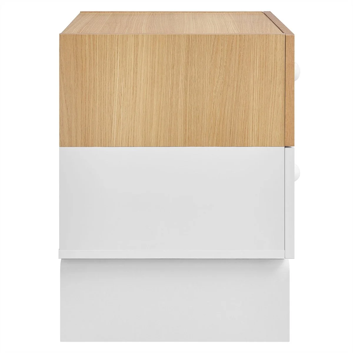 18" Color Block 2 Drawer Modern Nightstand - Image 5