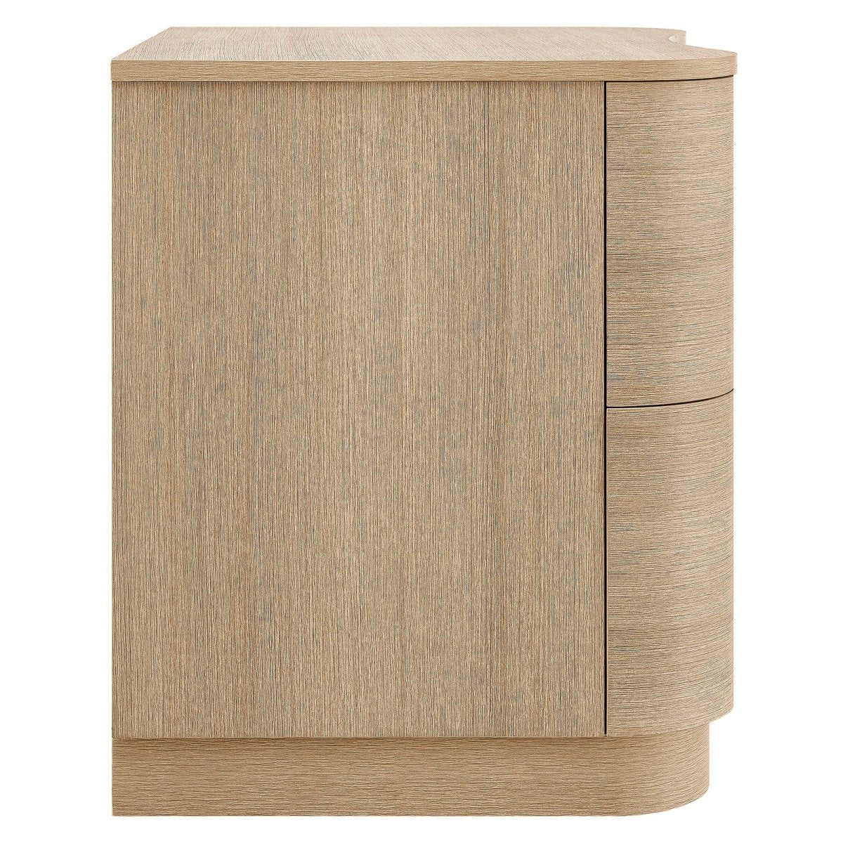 18" Modern Curved Front 2 Drawer Nightstand - Image 6