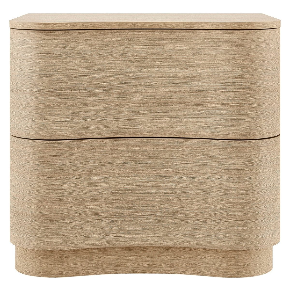 18" Modern Curved Front 2 Drawer Nightstand - Image 7