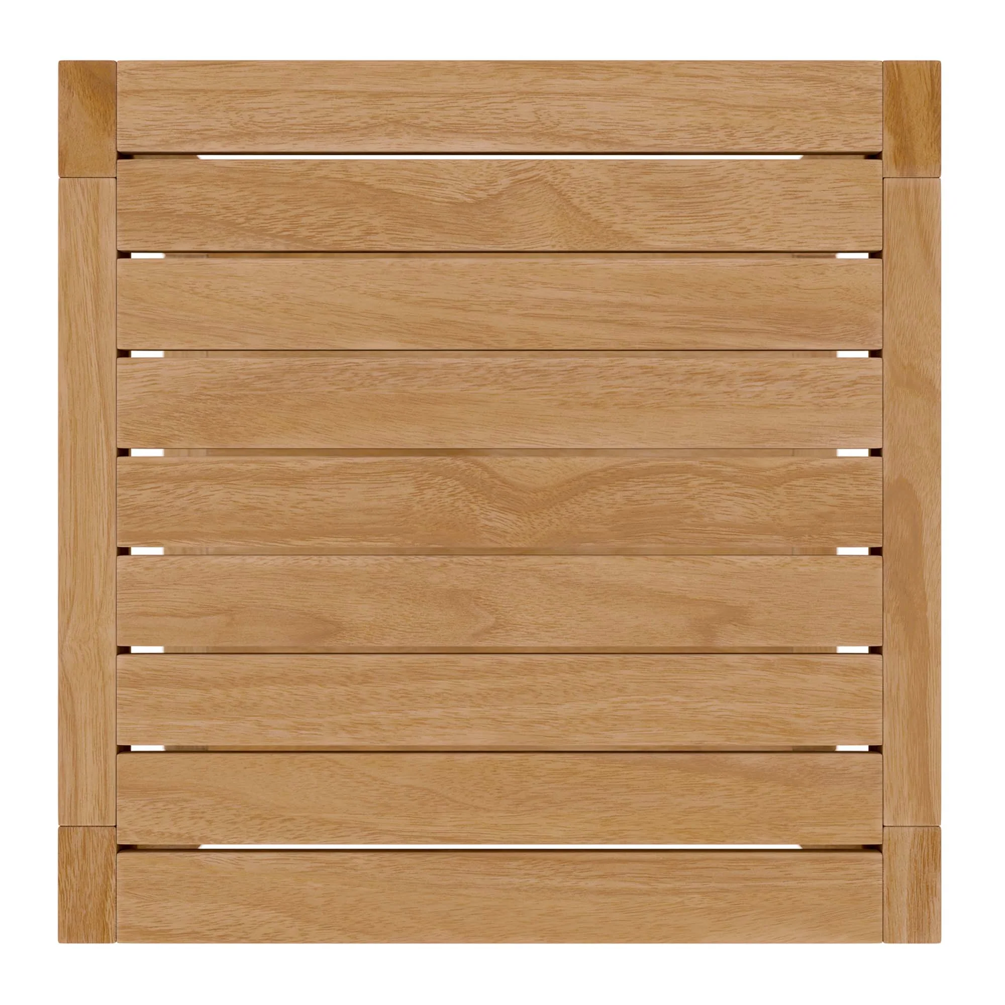 18" Natural Teak Wood Outdoor Patio Side Table - Image 6