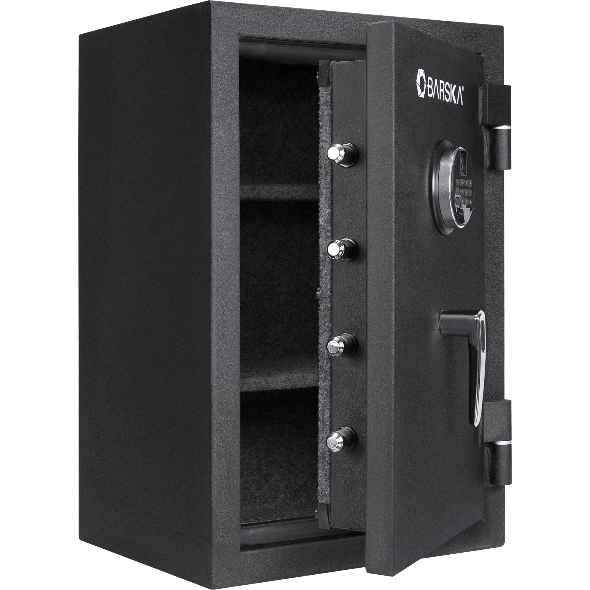 2.02 Cubic Ft Biometric Keypad Fire Resistant Safe - Black - Image 3