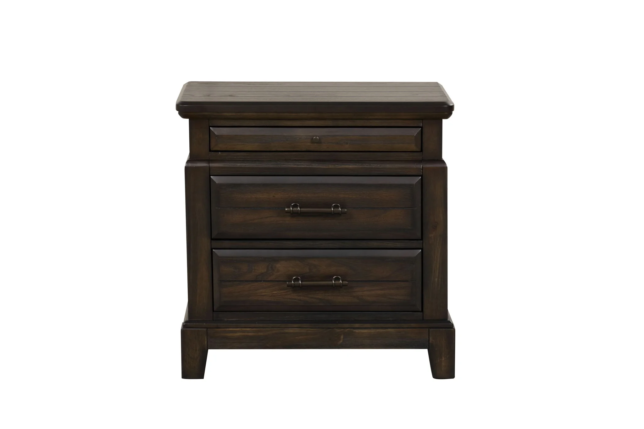 2 Drawer Nightstand Elegant Design - Mahogany - Image 3