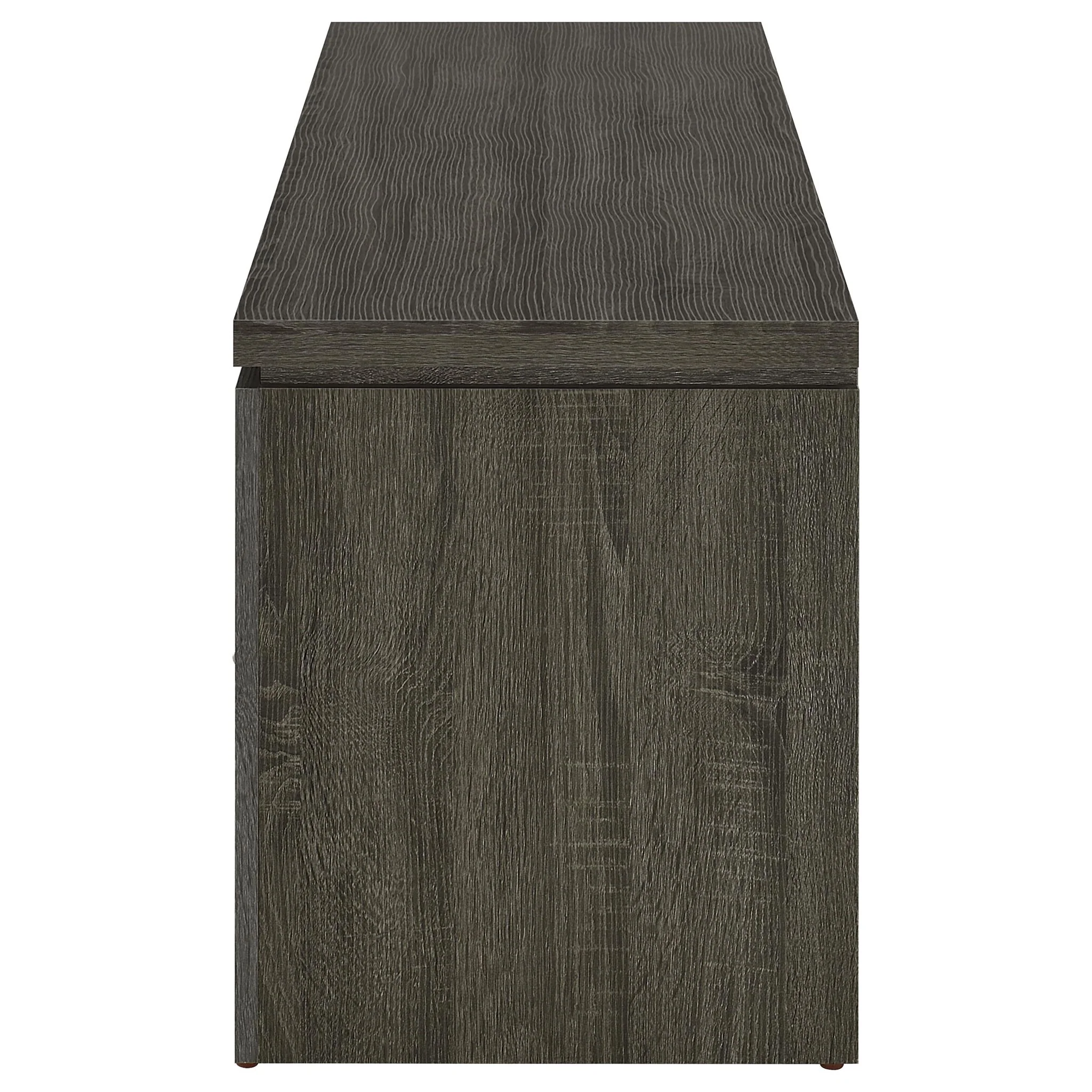 2 Drawer TV Console With Floating Top - Gray - Image 8