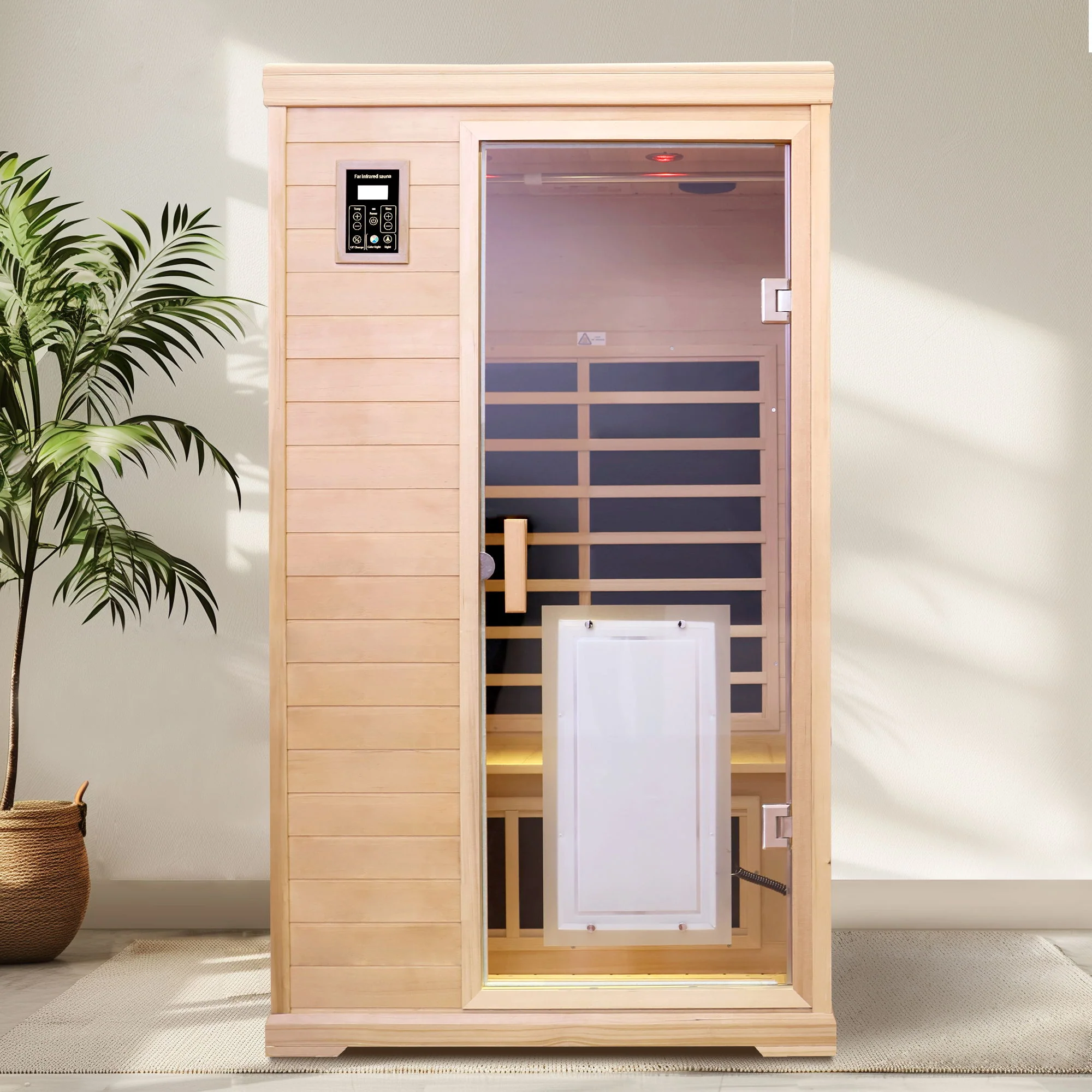 2 Person Far Infrared Hemlock Indoor Sauna Room - Natural - Image 6