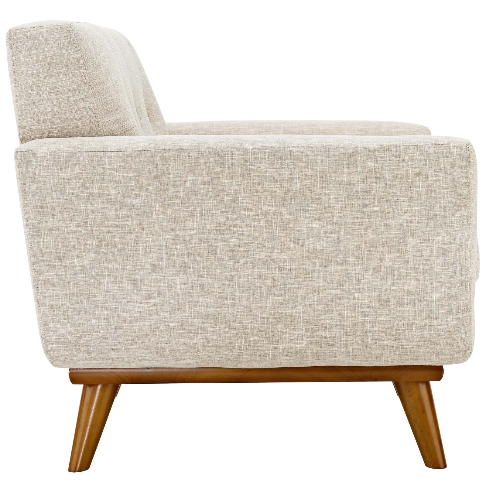 2 Piece 123" Gently Sloping Curved Upholstered Armchair and Sofa Set - Image 10