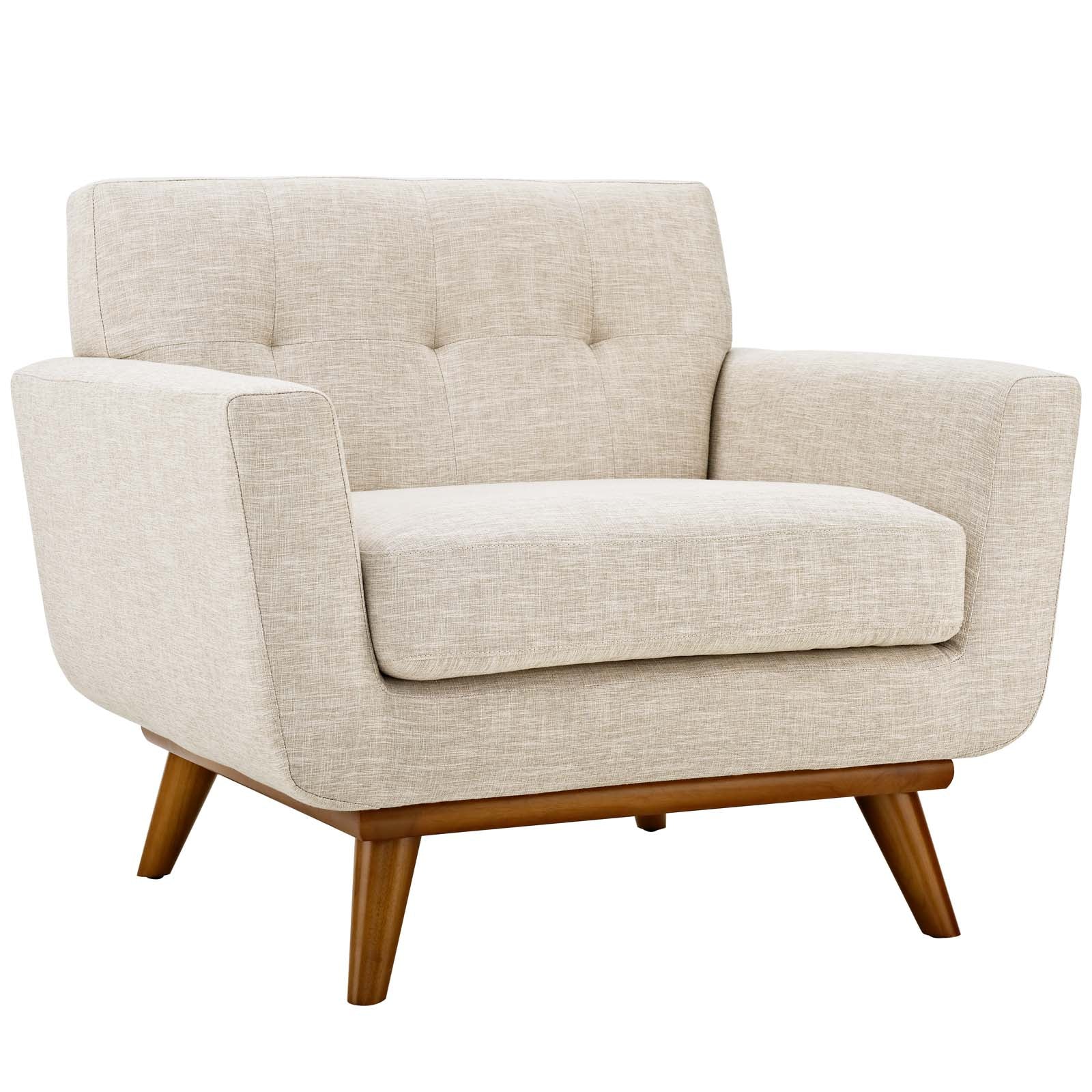 2 Piece 123" Gently Sloping Curved Upholstered Armchair and Sofa Set - Image 8