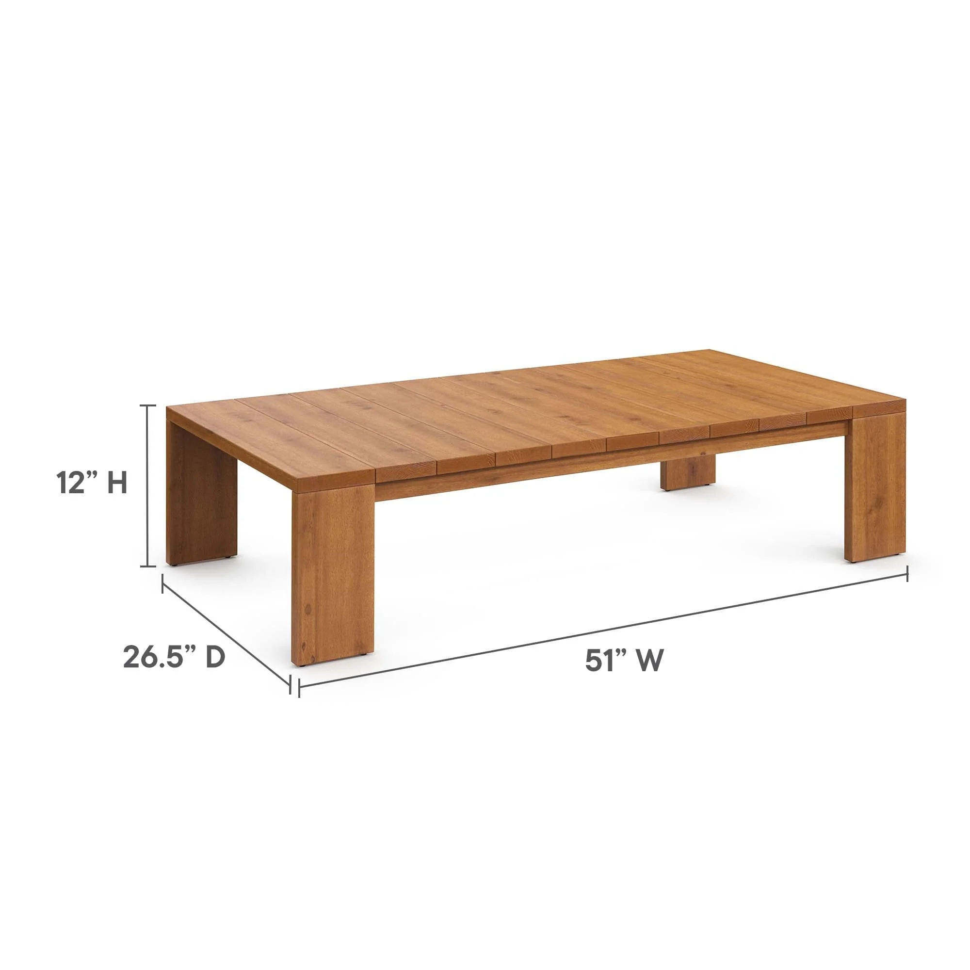 2-Piece Acacia Wood Outdoor Sofa & Coffee Table Set for Patio and Garden - Image 14