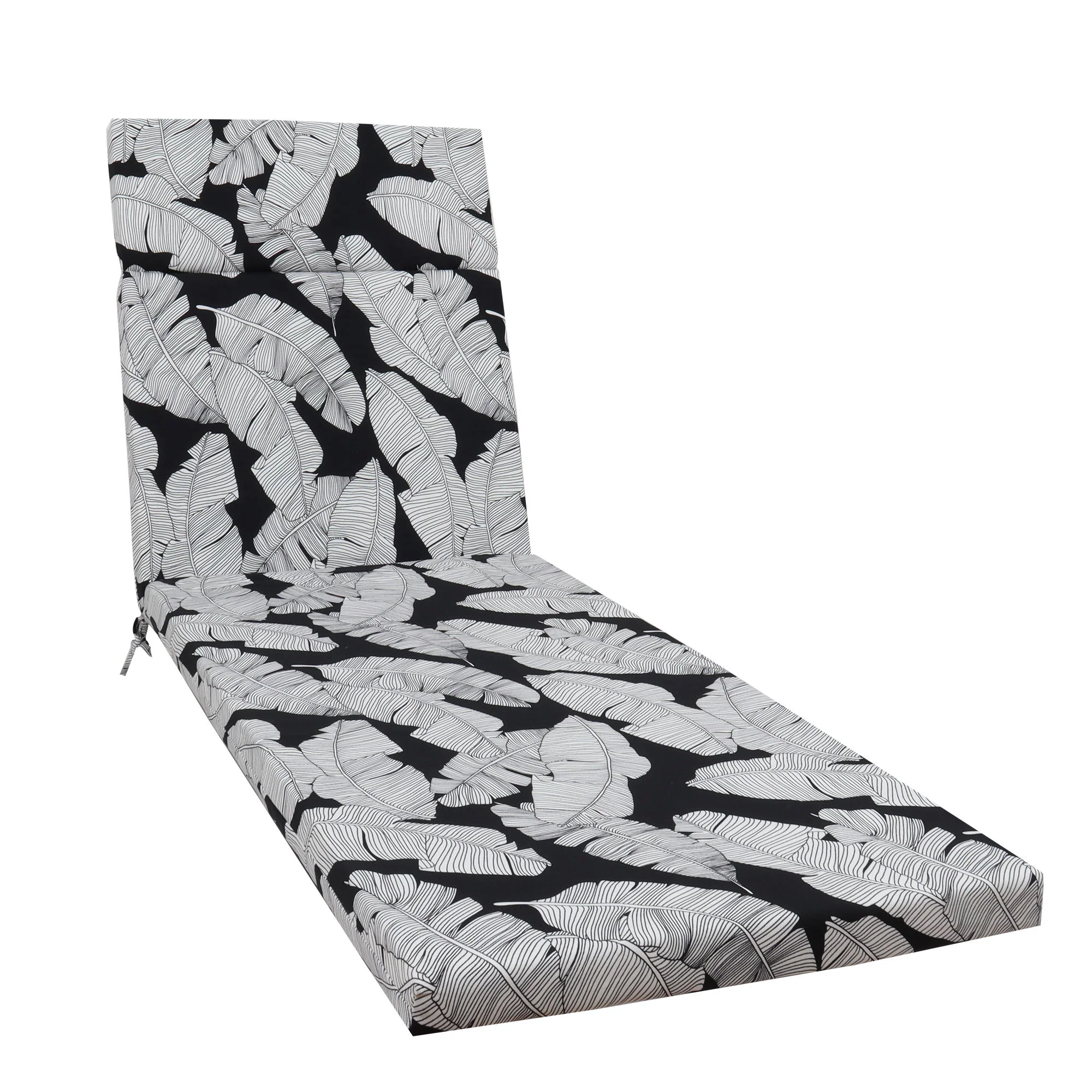 2 Piece Chaise Lounge Chair Cushion Set With Ties - Image 3