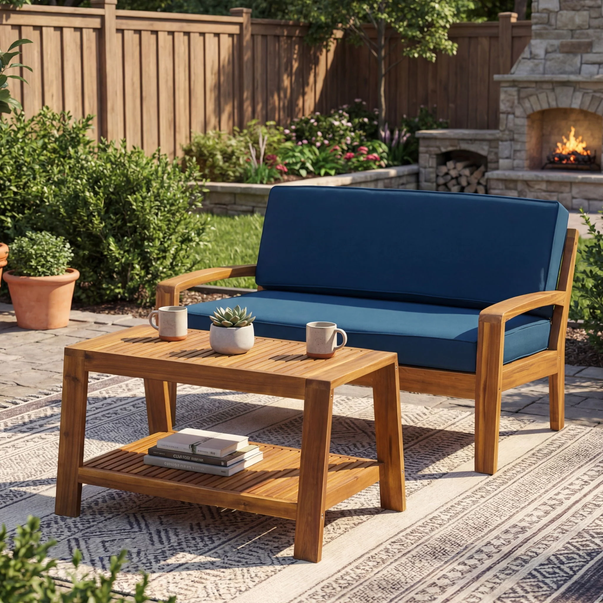 2 Piece Conversation Set, Loveseat & Coffee Table - Image 8