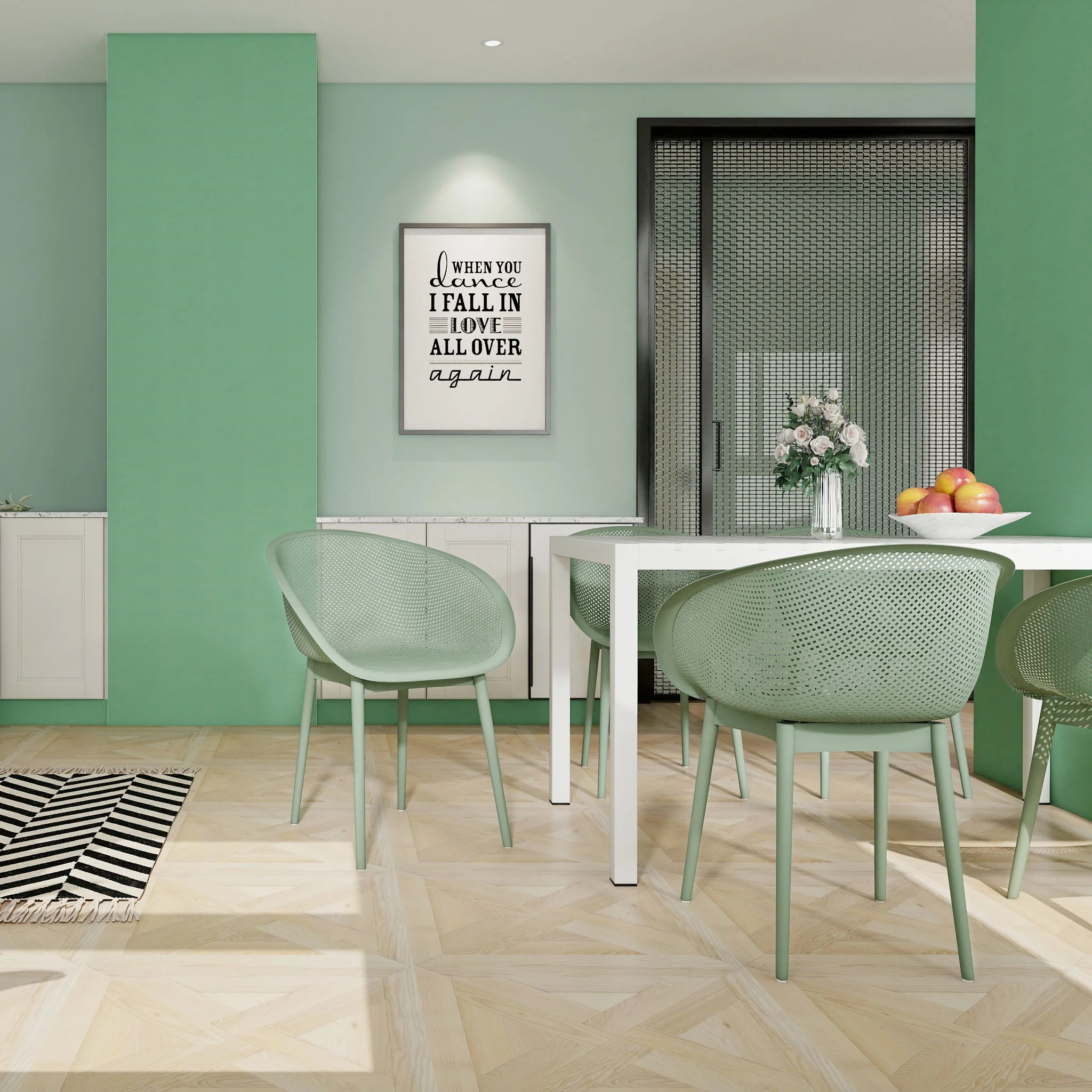 2 Piece Durable Single Chair With Hollow Out Design - Image 18
