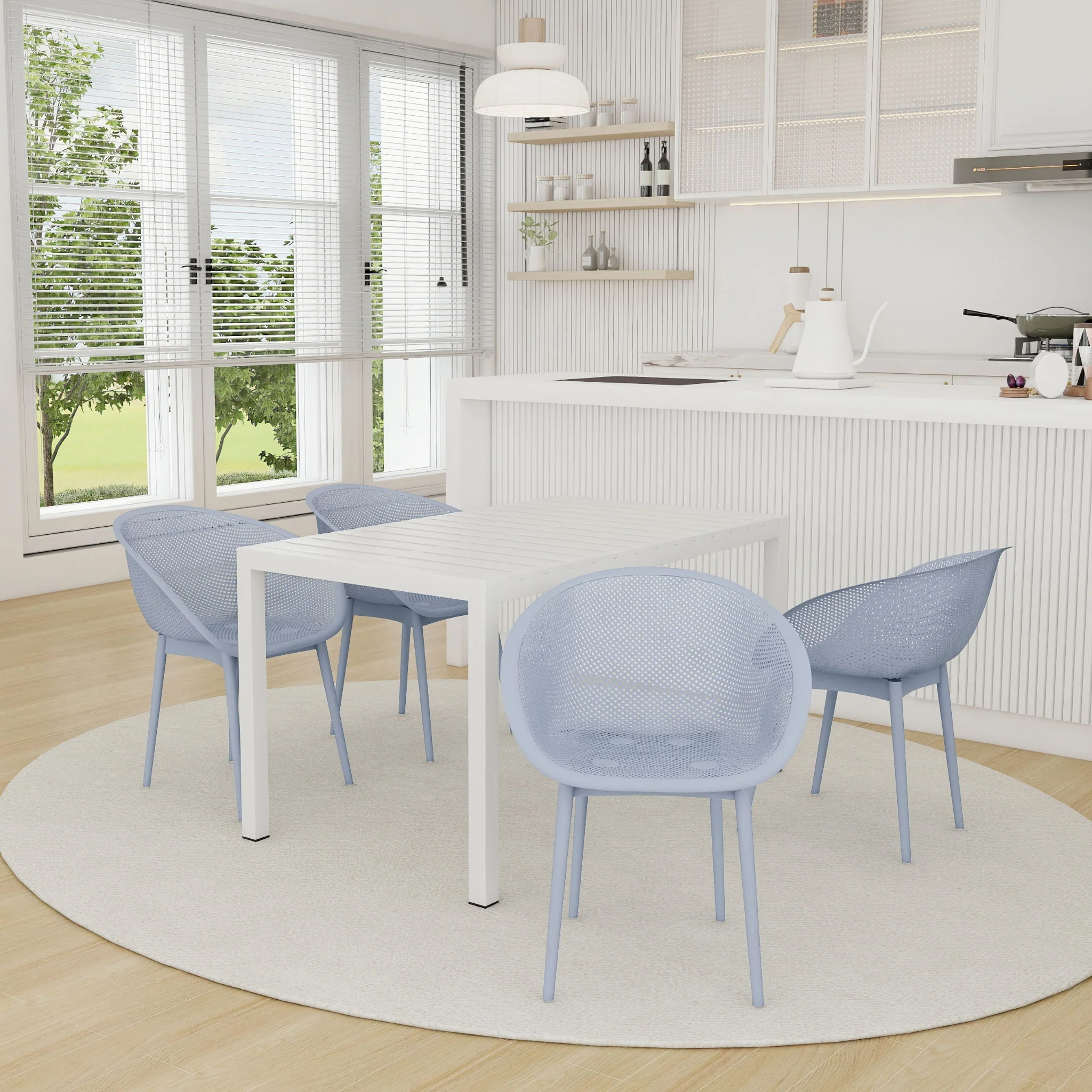 2 Piece Durable Single Chair With Hollow Out Design - Image 26
