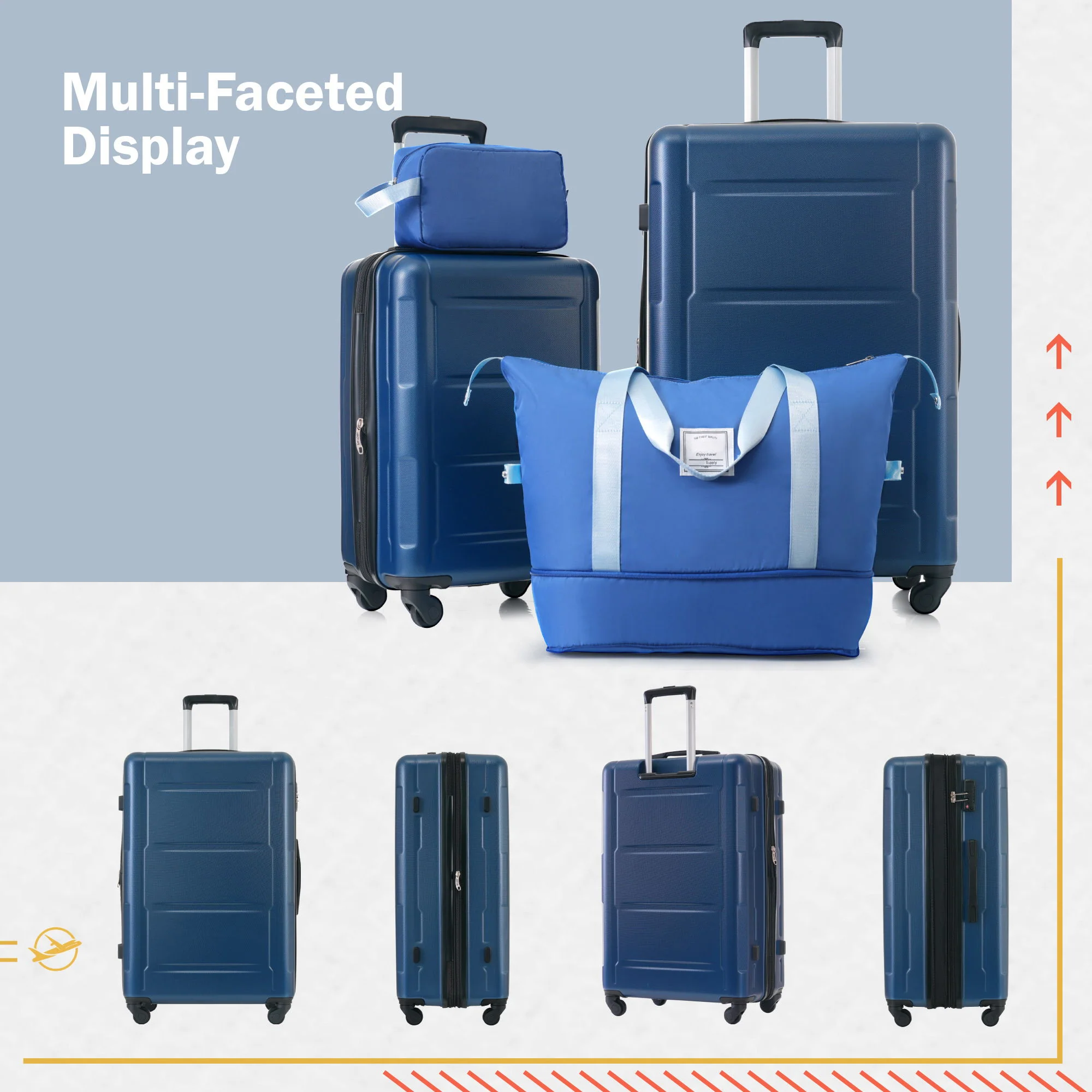 2 Piece Luggage Set With Bags Expanable Spinner Wheels ABS Lightweight Suitcase With Tsa Lock 20" / 24" - Image 12