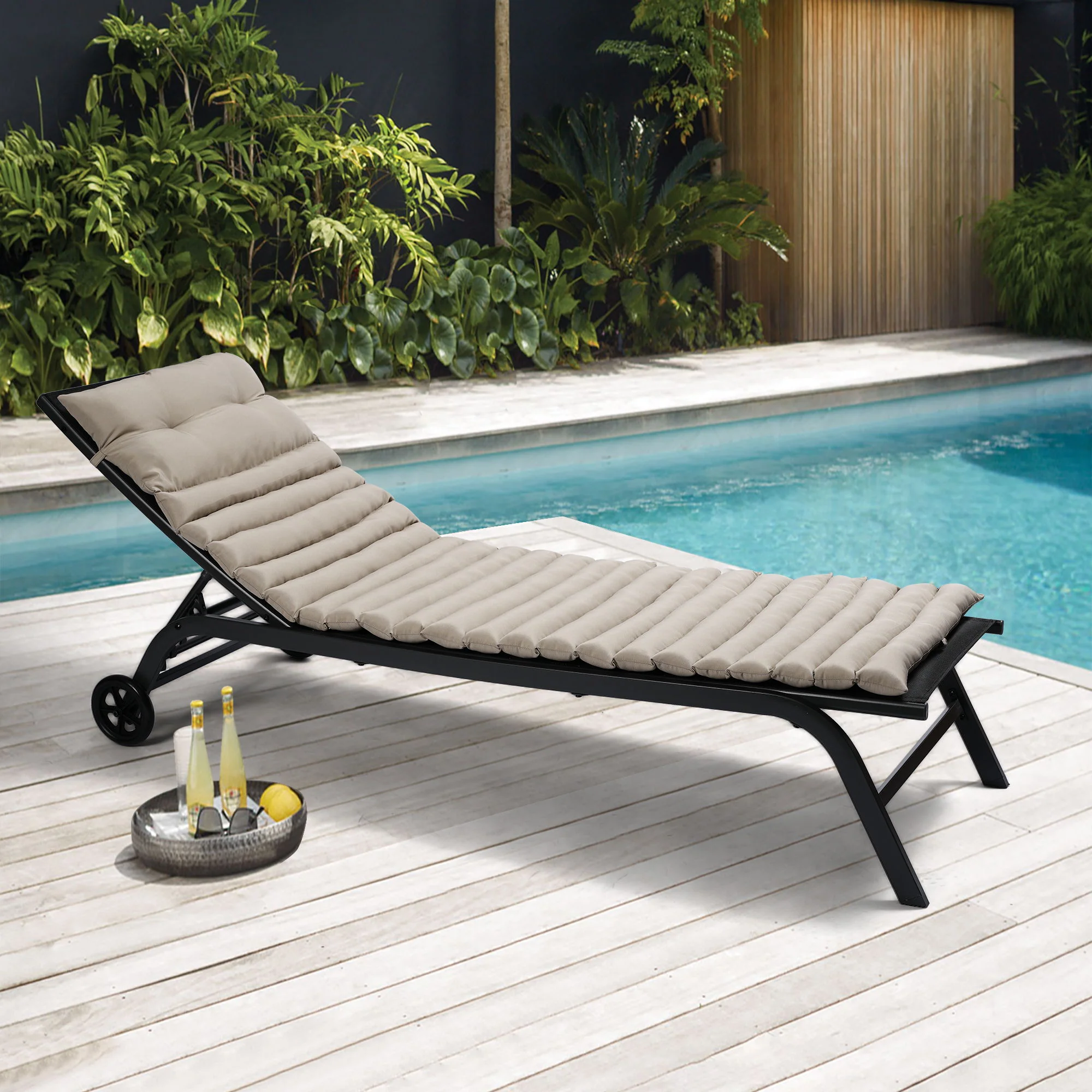 2 Piece Outdoor Chaise Lounge Chair Cushion Set - Image 16