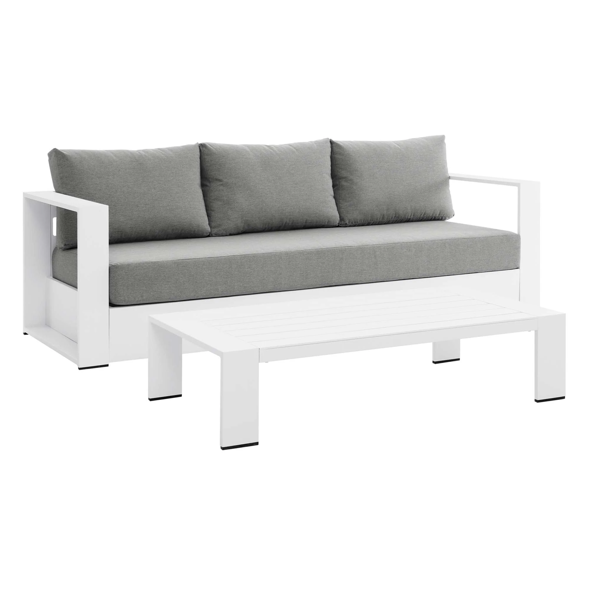 2-Piece Outdoor Patio Aluminum Furniture Set for Garden, Deck and Poolside