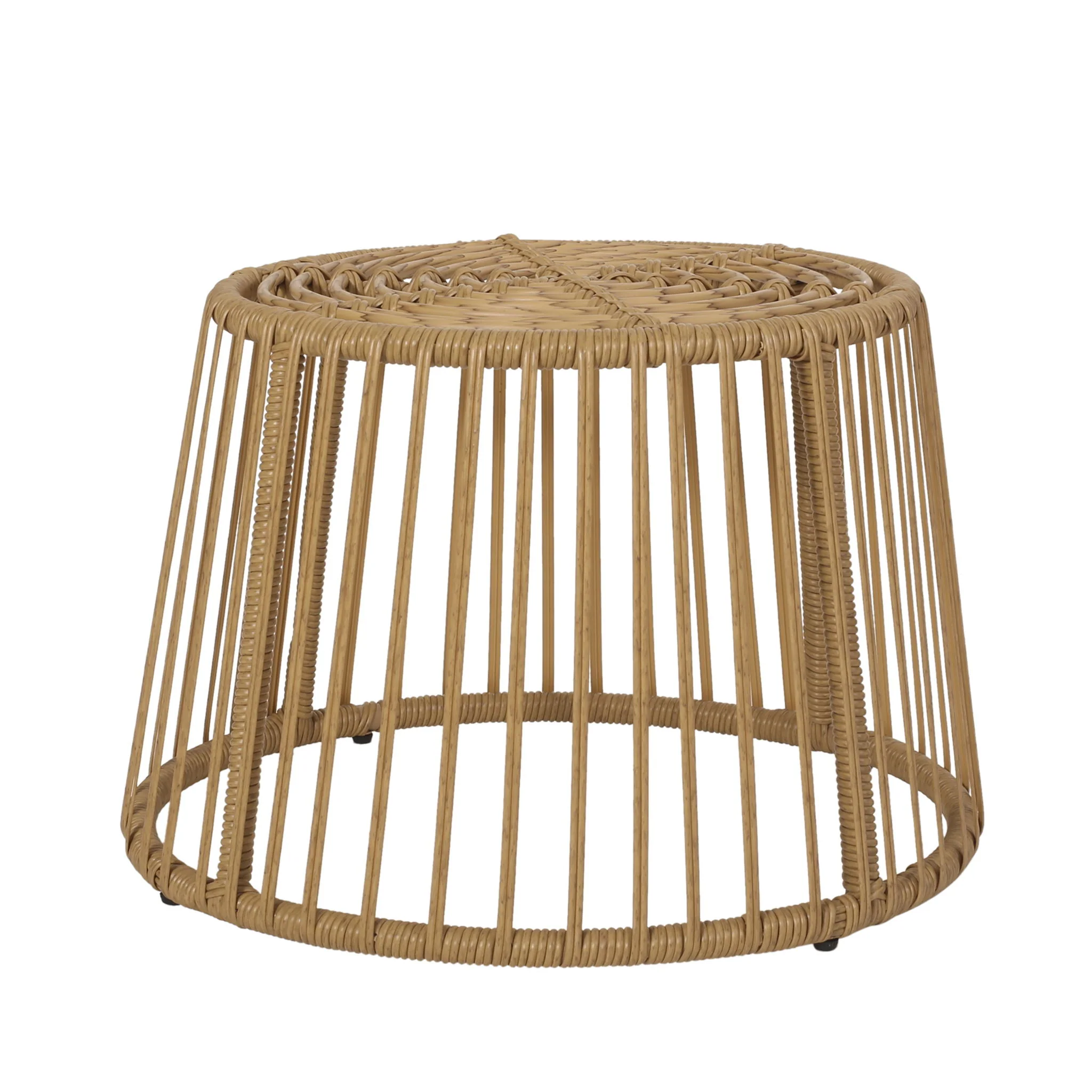 2 Piece Rattan Patio Set With Club Chair And Side Table - Beige / Light Brown - Image 5
