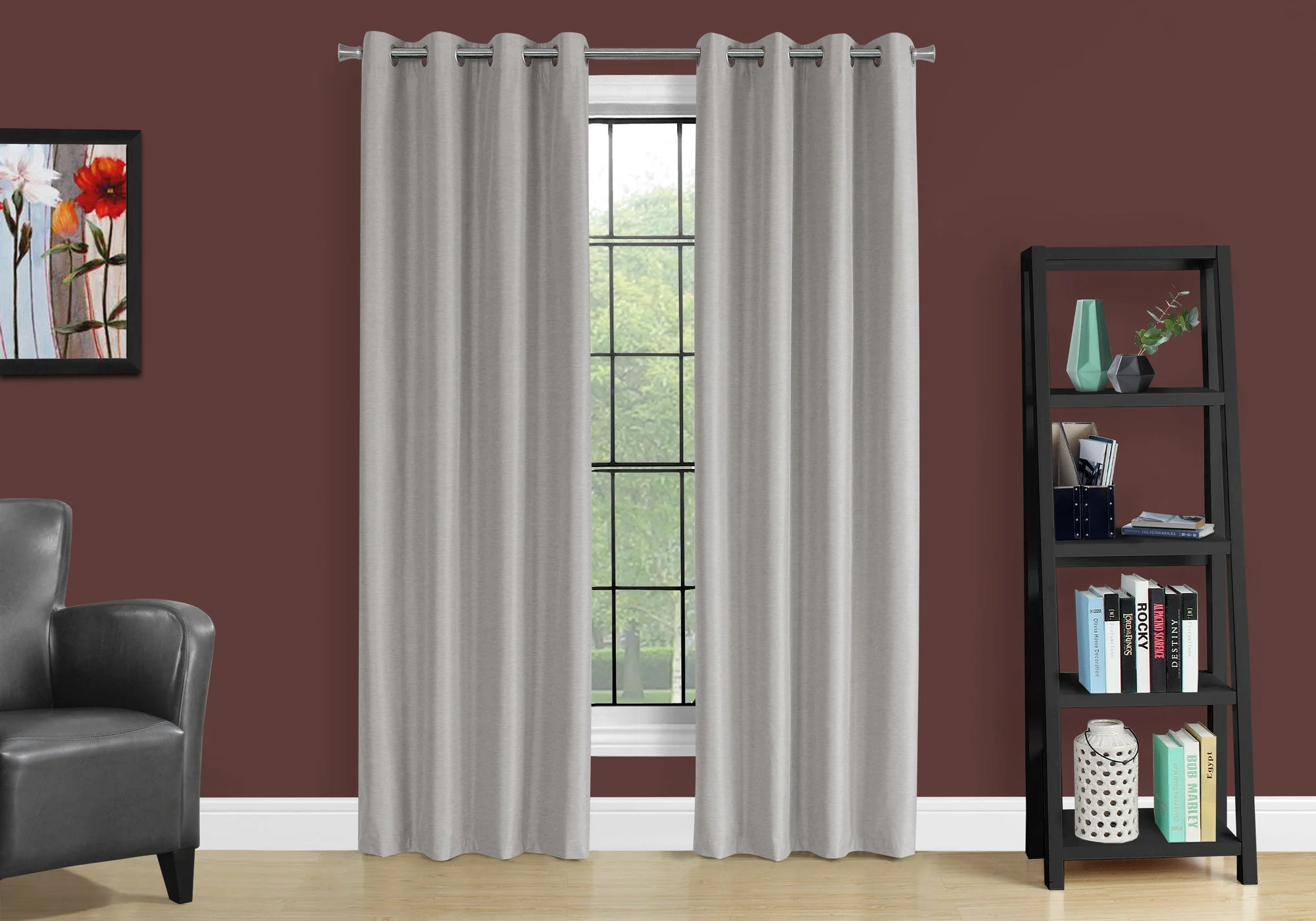 2 Pieces Set, Curtain Panel, Room Darkening, Grommet, Contemporary & Modern - Image 59