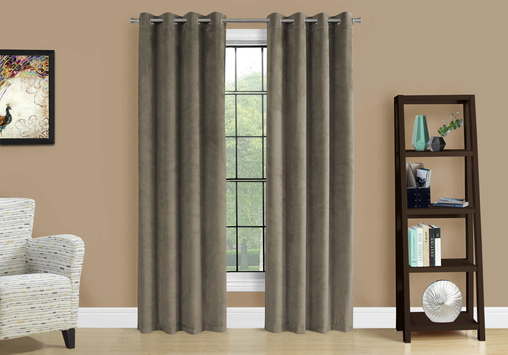 2 Pieces Set, Curtain Panel, Room Darkening, Grommet, Contemporary & Modern - Image 6