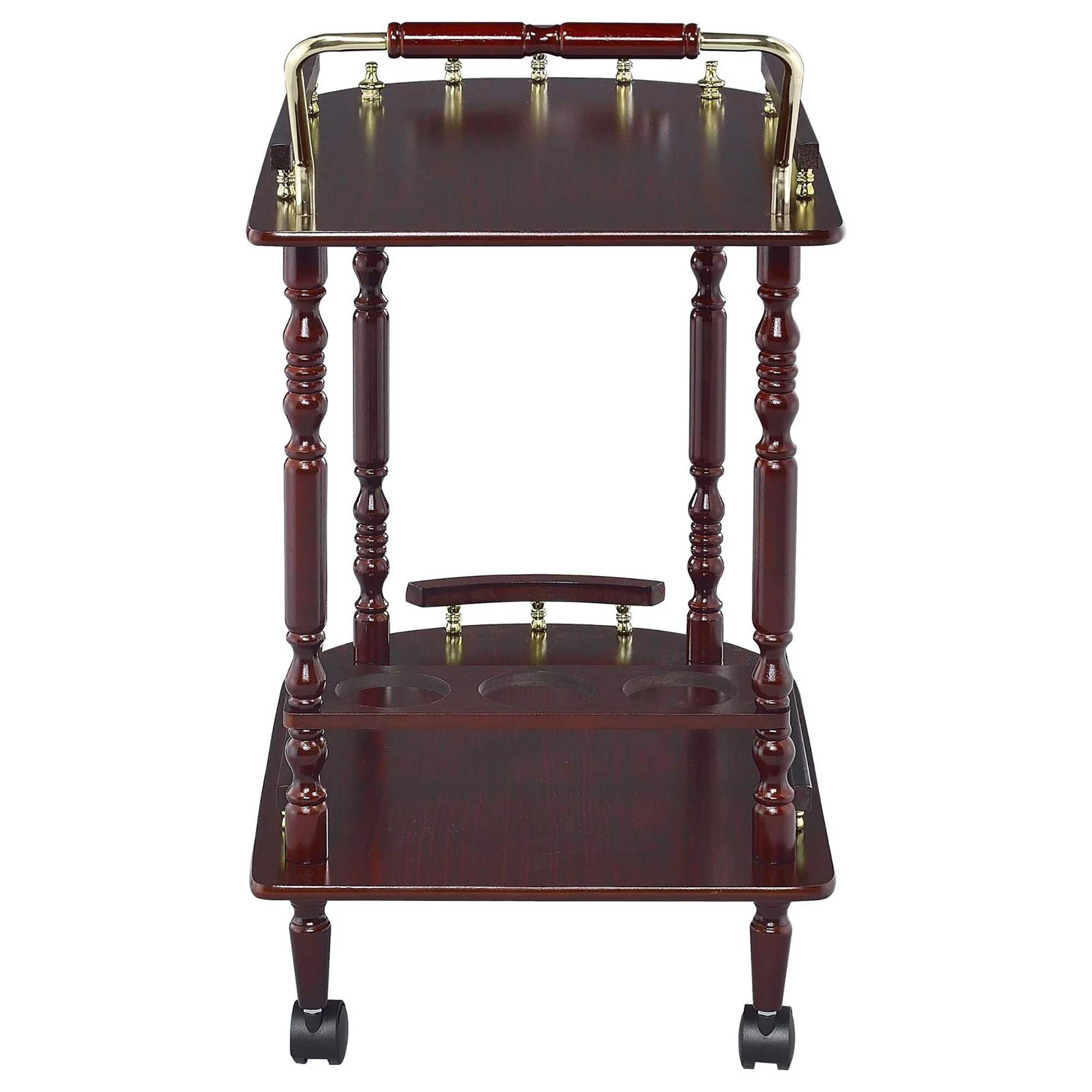 2 Shelf Serving Cart - Brown - Image 4