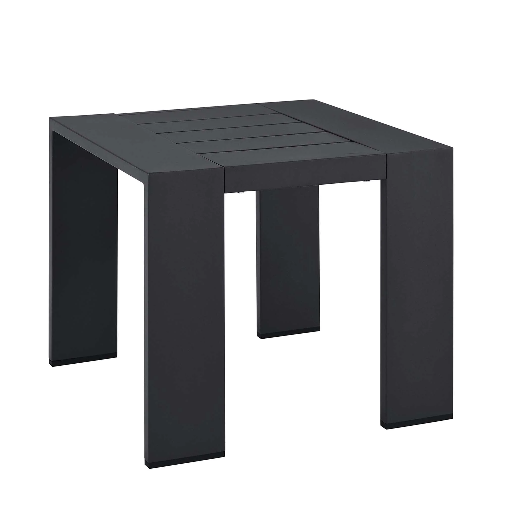 20" Gray Aluminum Outdoor Patio End Table