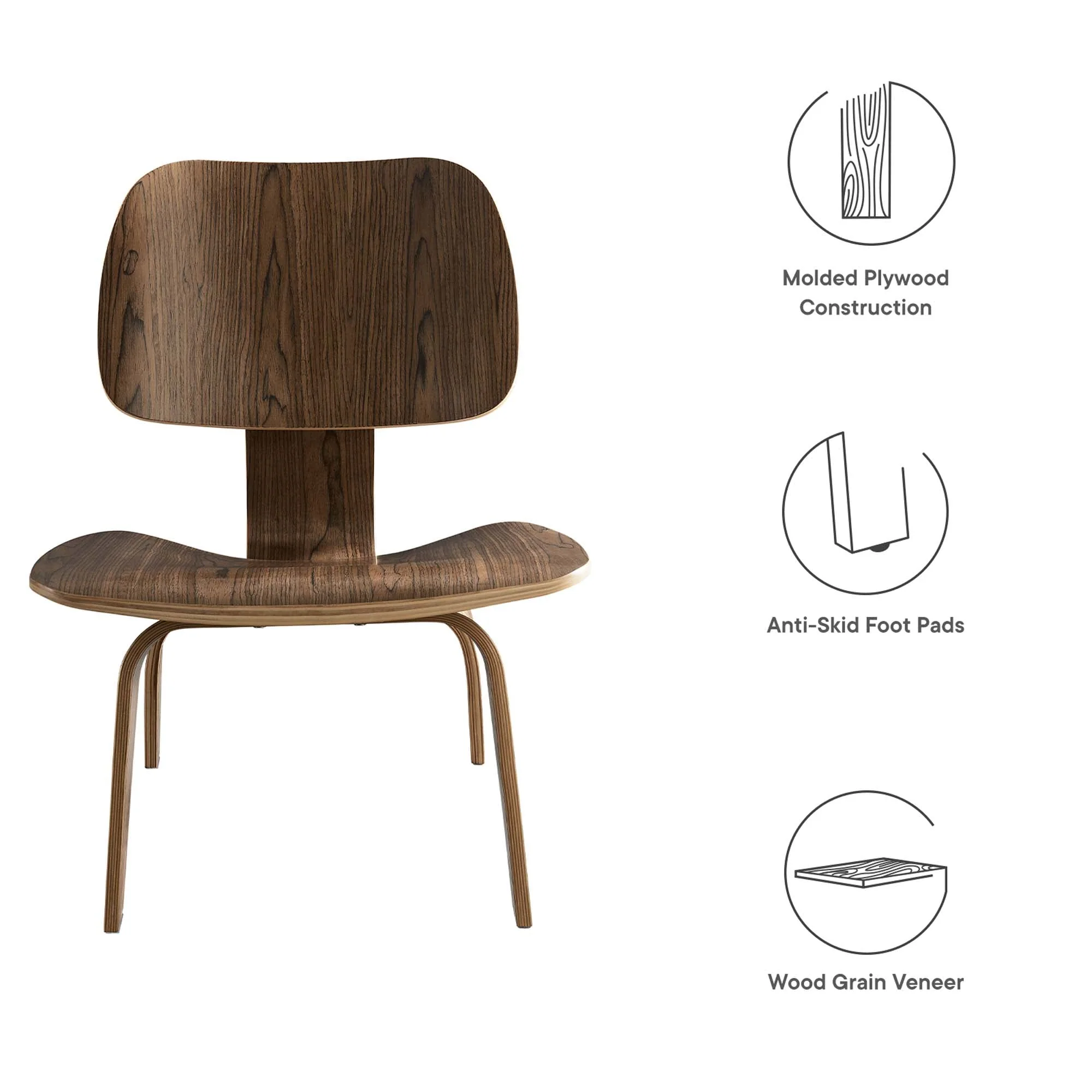 22 Inch Mid-Century Molded Plywood Lounge Chair - Image 9