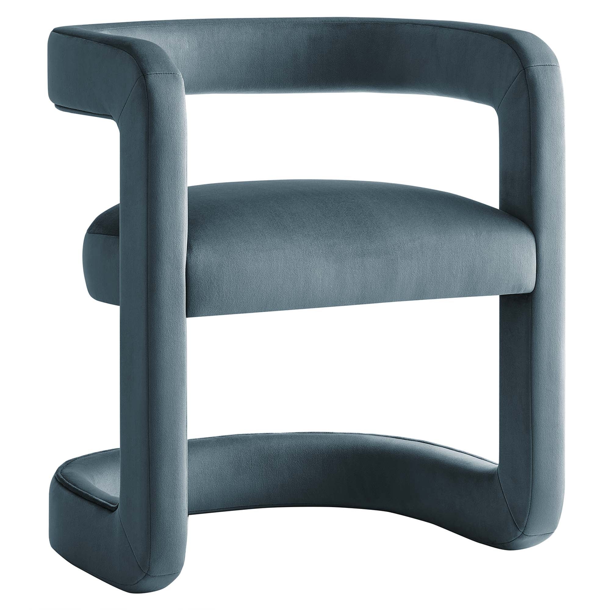 23 Inch Performance Velvet Barrel Accent Chair - Image 9