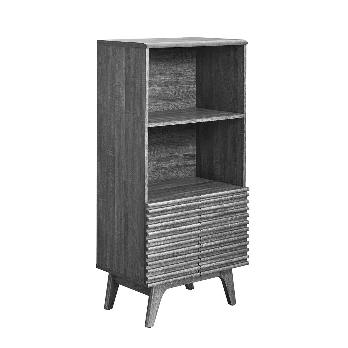 23" Mid-Century Modern Display Cabinet and Bookshelf