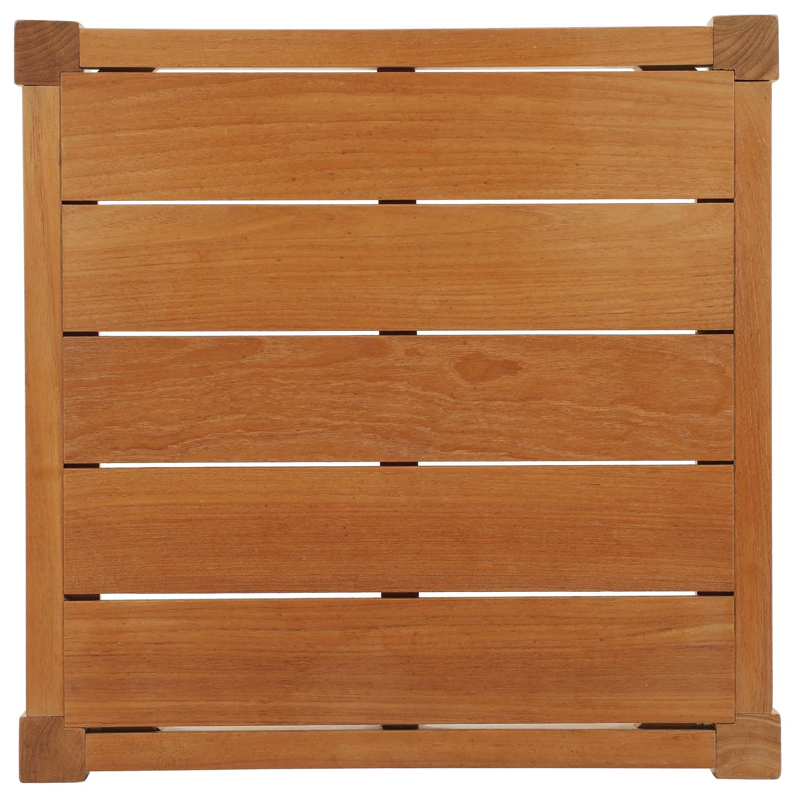 23" Natural Grade A Teak Wood Outdoor Patio Side Table - Image 3