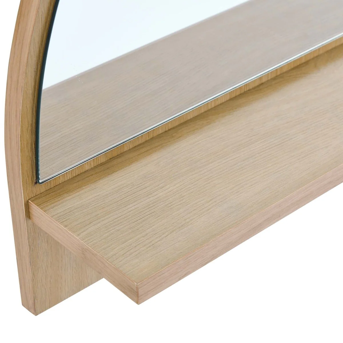 23x15" Arched Wall Mirror with Shelf and Pegs - Wall-Mounted Mirror with Shelf and Coat Pegs - Image 16