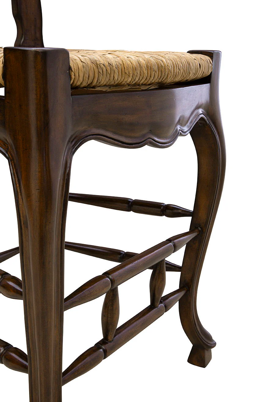 24" Ladderback Counter Stool - Dark Brown - Image 5