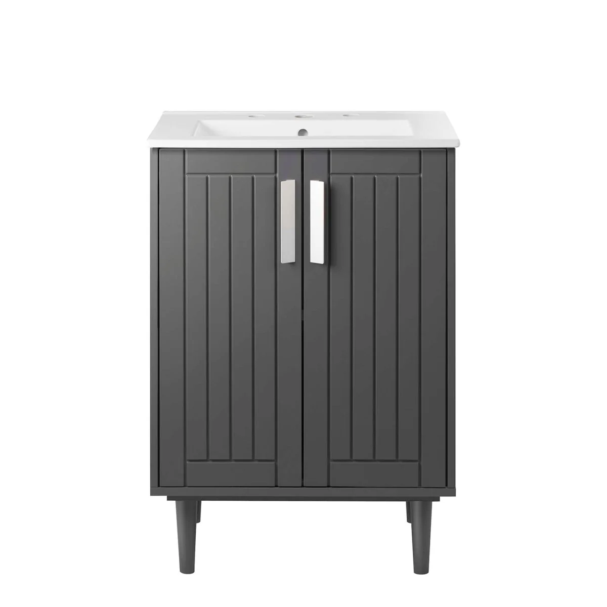24" Modern Bathroom Vanity with Ceramic Sink, Contemporary Vanity Cabinet for Bathrooms - Image 15