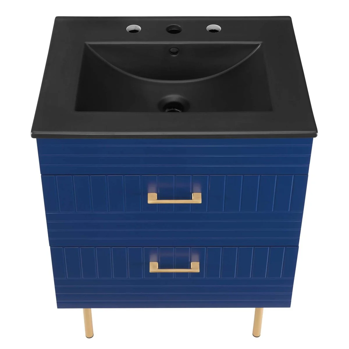 24" Modern Bathroom Vanity with Gold Hardware — Sleek Contemporary Design for Bathrooms - Image 24