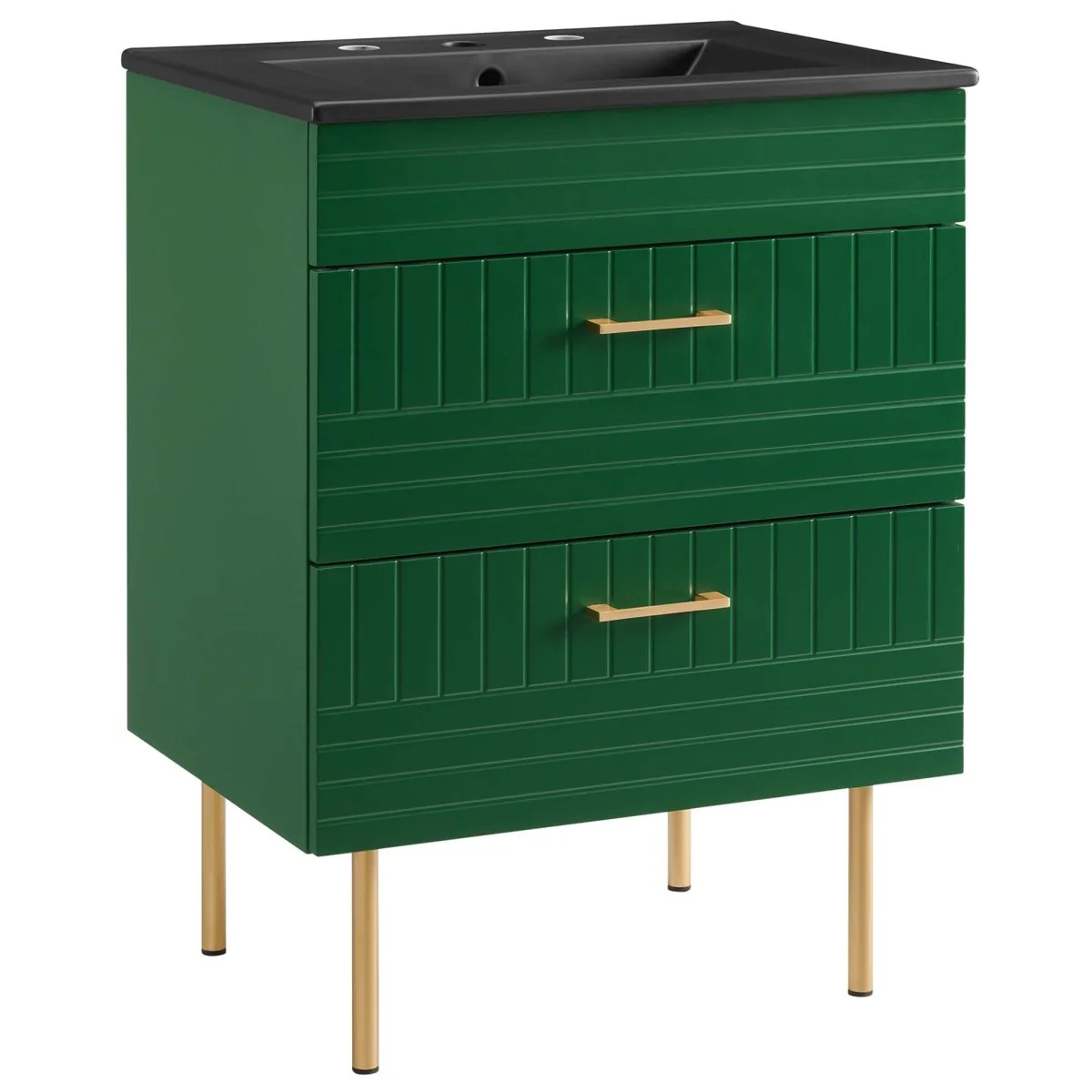 24" Modern Bathroom Vanity with Gold Hardware — Sleek Contemporary Design for Bathrooms - Image 28