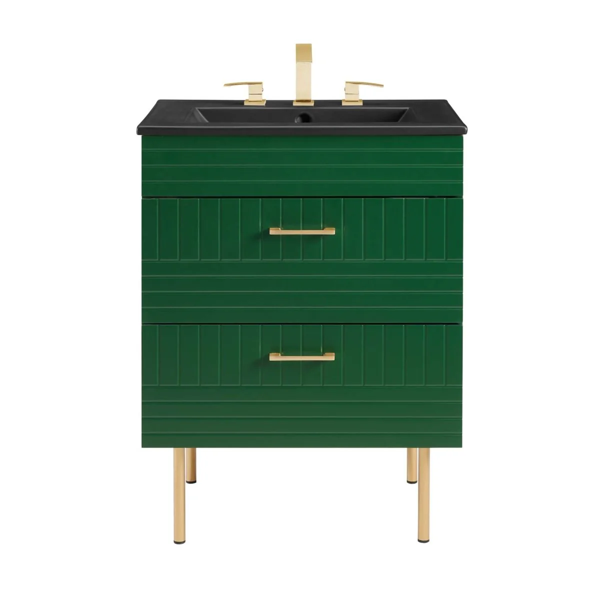 24" Modern Bathroom Vanity with Gold Hardware — Sleek Contemporary Design for Bathrooms - Image 33