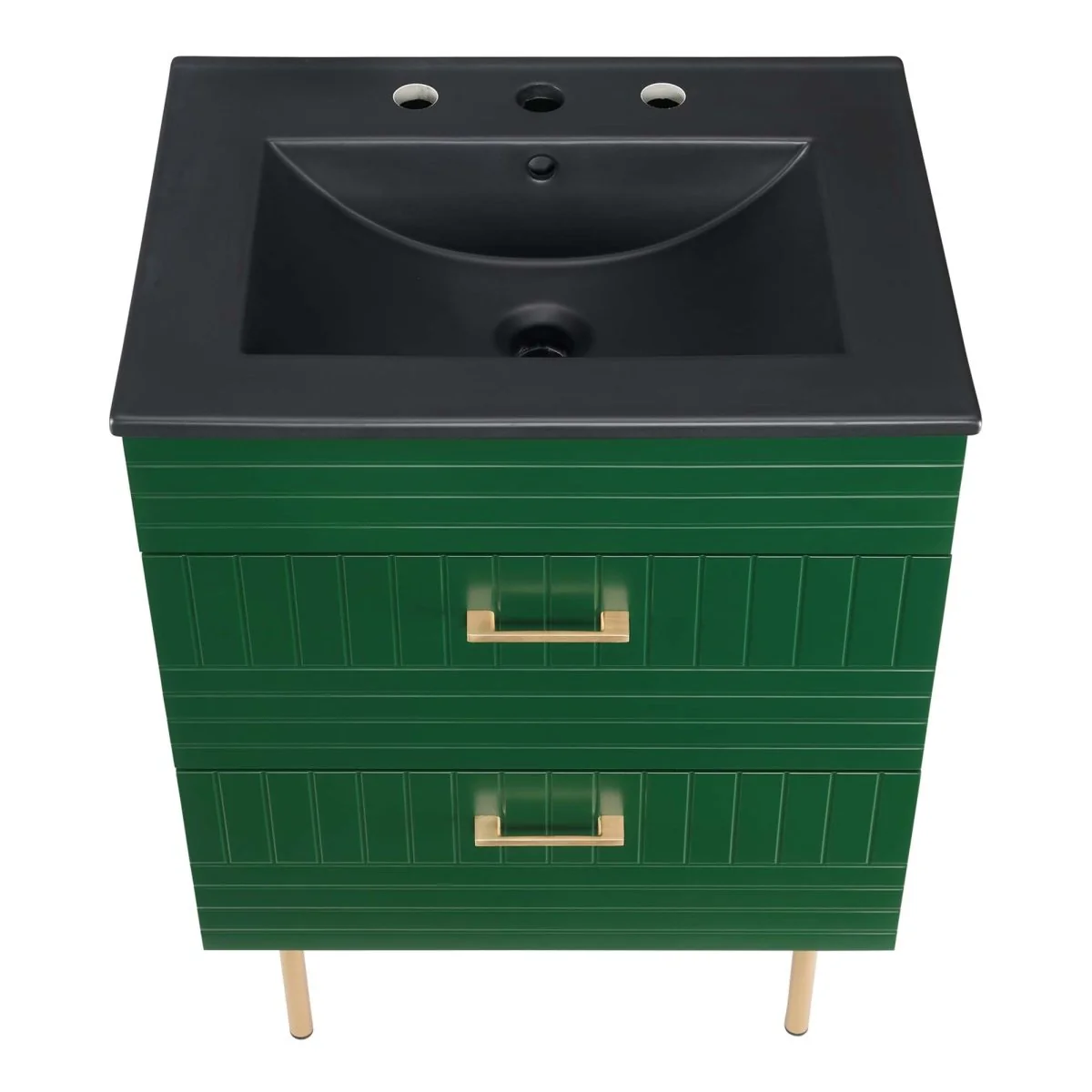 24" Modern Bathroom Vanity with Gold Hardware — Sleek Contemporary Design for Bathrooms - Image 34