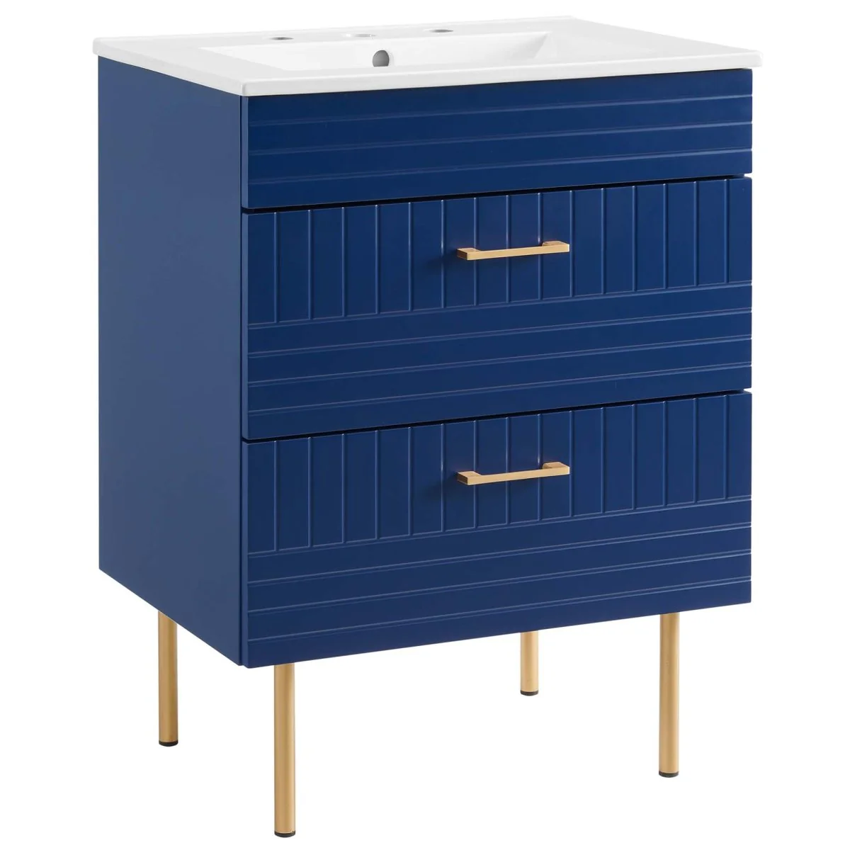 24" Modern Bathroom Vanity with Gold Hardware — Sleek Contemporary Design for Bathrooms - Image 46