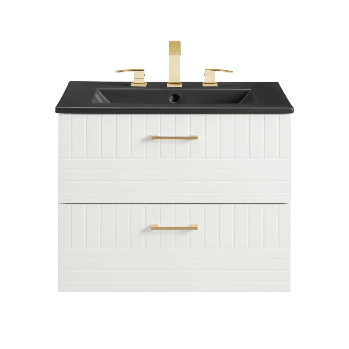 24" Modern Wall-Mount Bathroom Vanity with Sink – Compact Floating Single-Basin Vanity with Drawer Storage - Image 42