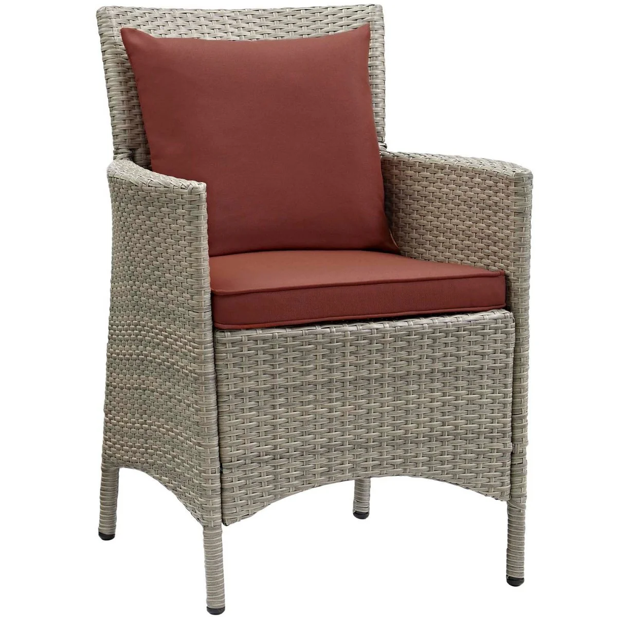 25" Wicker Rattan Outdoor Dining Armchairs Set of 2 for Patio, Garden and Deck Seating - Image 14