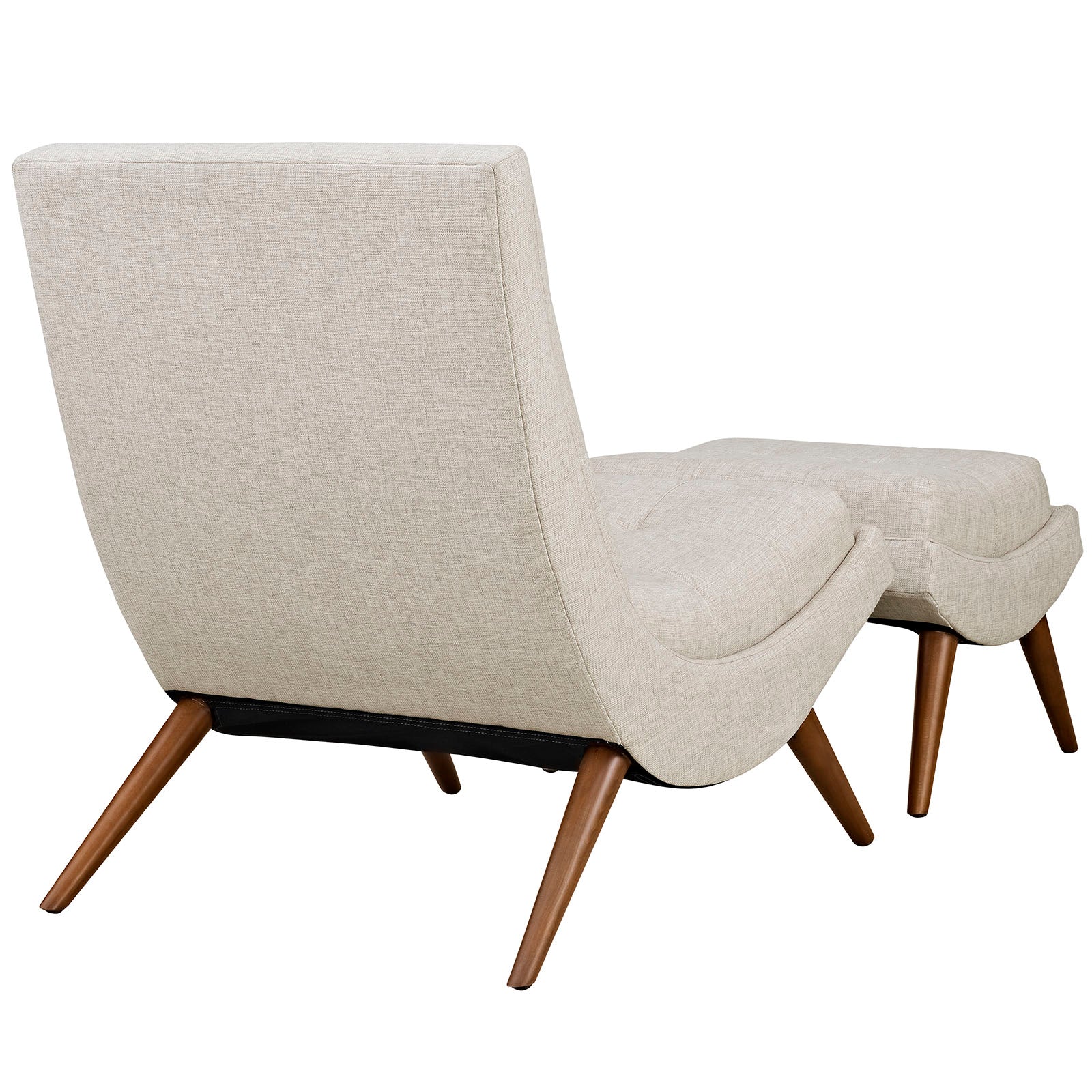 26 Inch Polyester Fabric Lounge Chair and Ottoman - Image 11