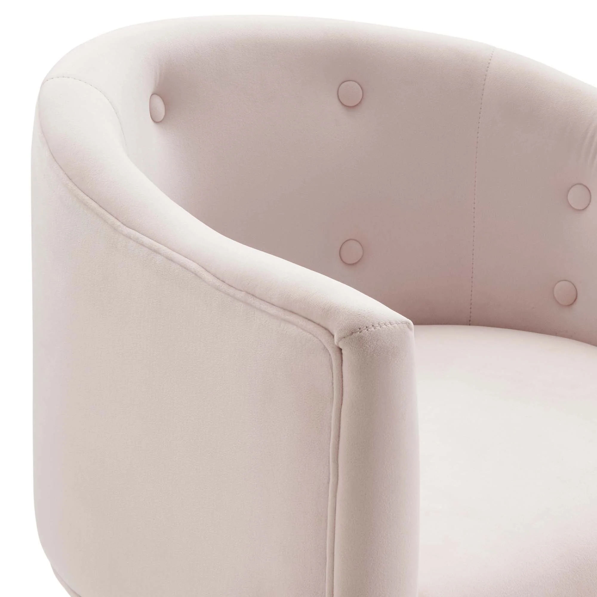 26 Inch Performance Velvet Accent Armchair with Gold Legs and Button Tufting - Image 29
