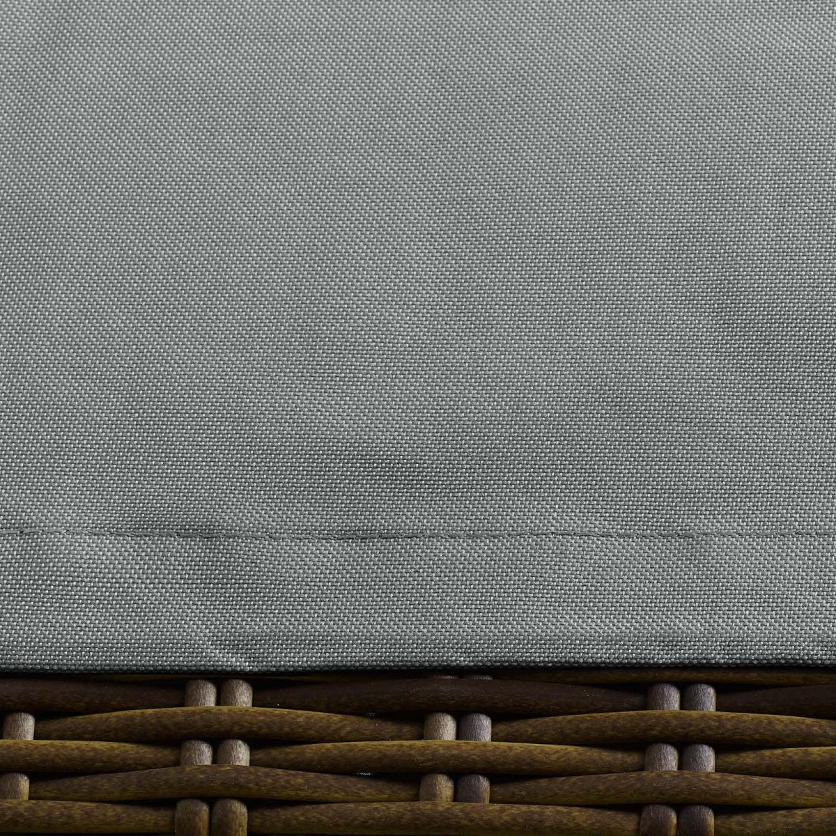 27" Gray Outdoor All-Weather Patio Ottoman and Side Table Cover - Image 2