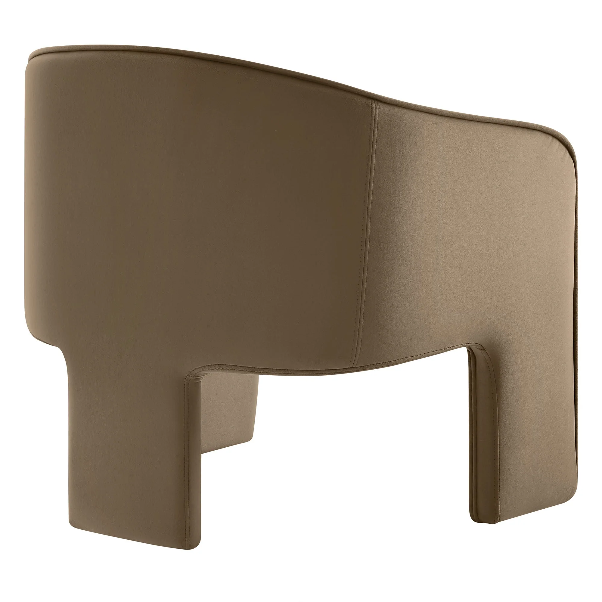 27 Inch Greer Modern Performance Velvet Barrel Accent Chair with 3-Leg Design - Image 5