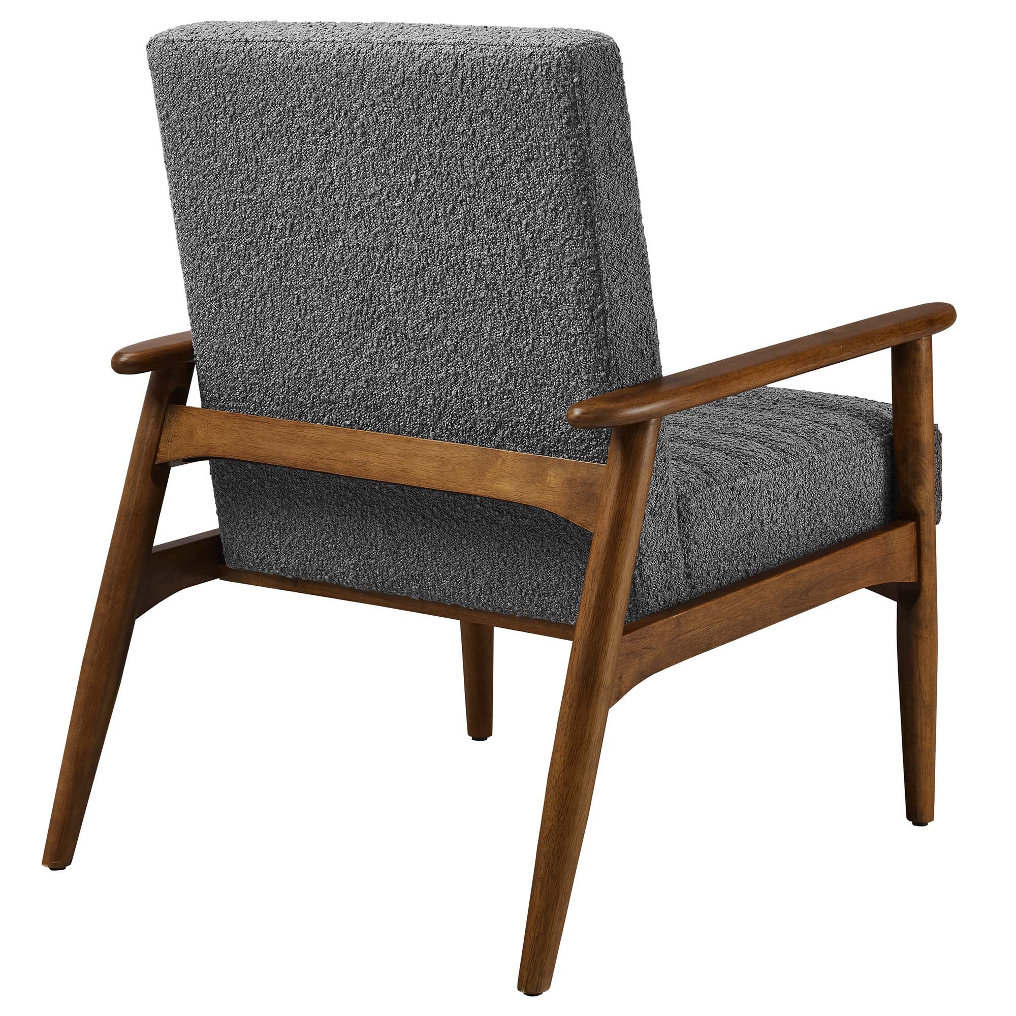27 Inch Horizontal Channel Tufted Boucle Fabric Accent Chair - Image 12