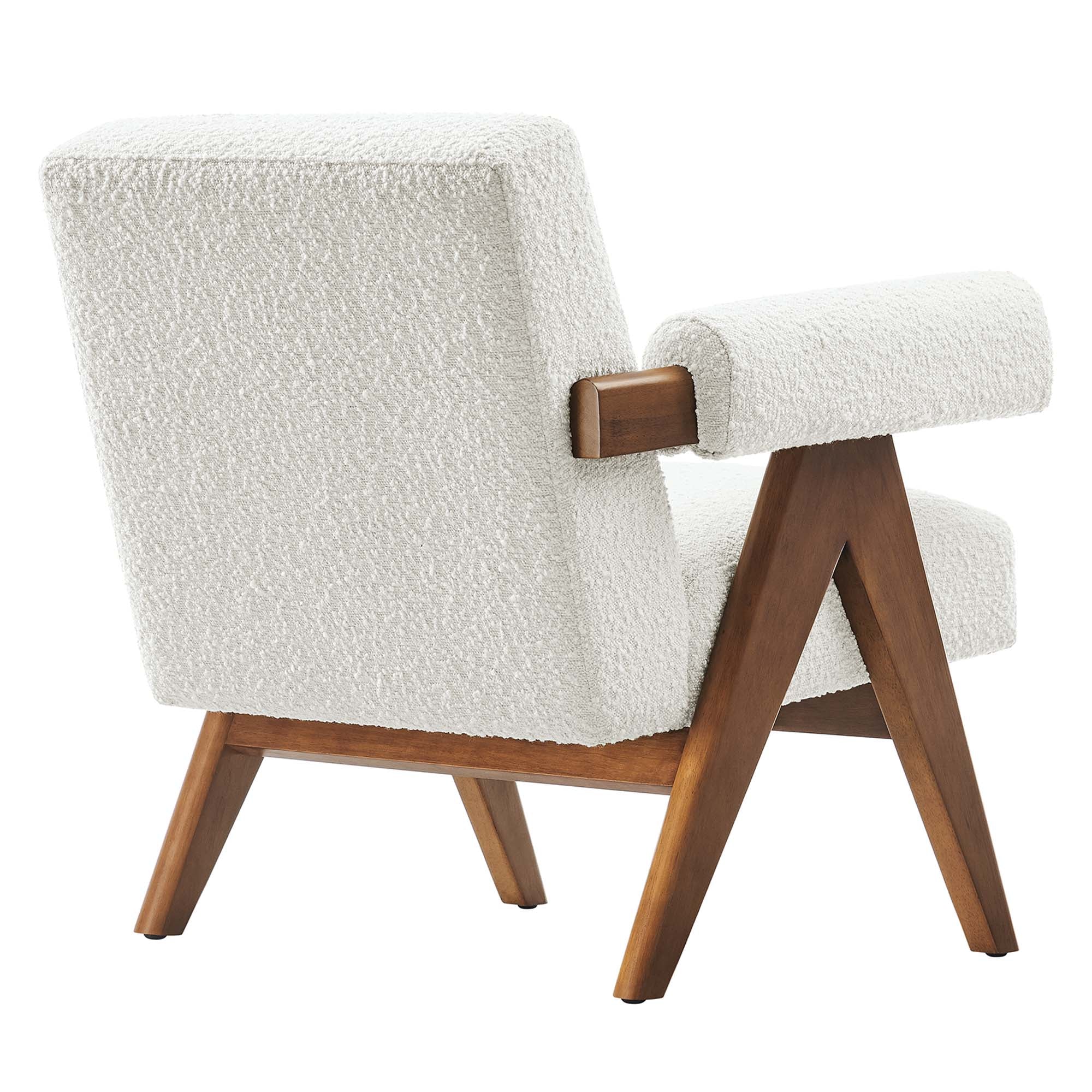 27 Inch Modern Boucle Fabric Upholstered Armchairs - Set of 2 - Image 4