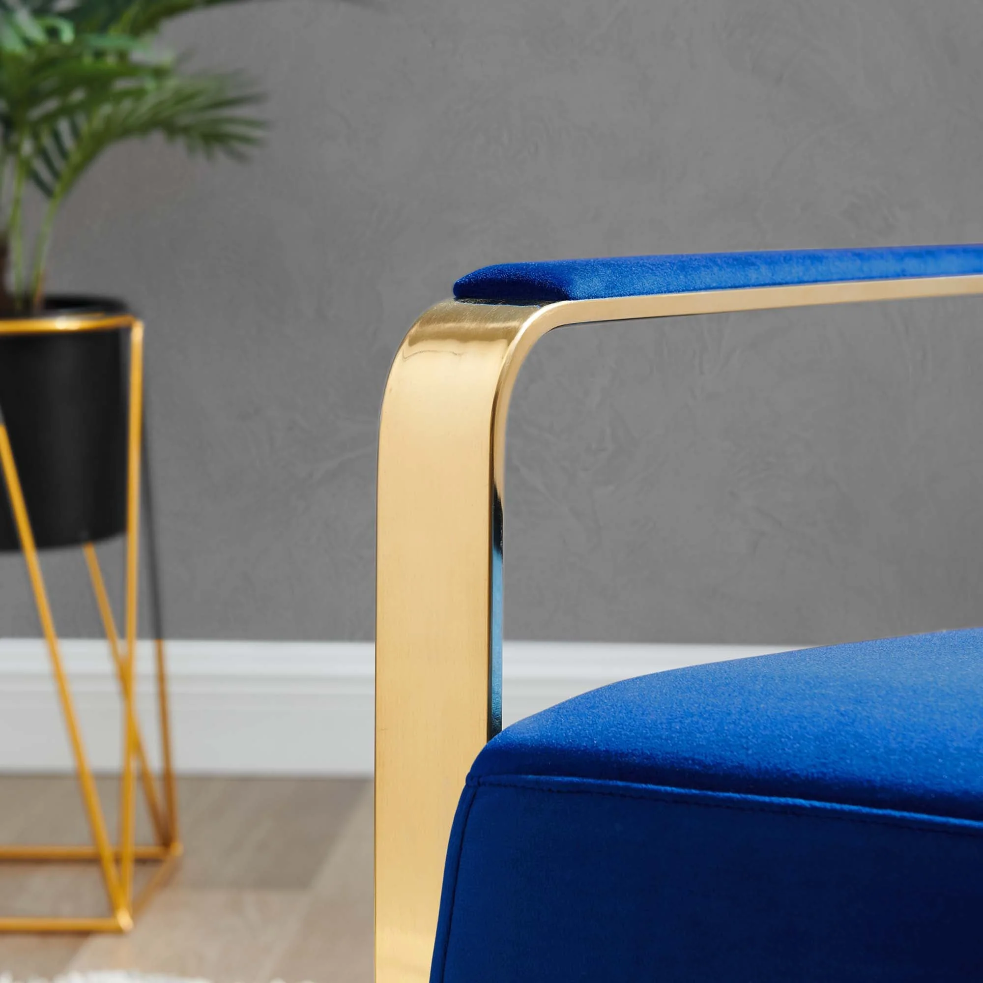 27 Inch Performance Velvet Accent Chair with Coated Steel Frame - Image 11