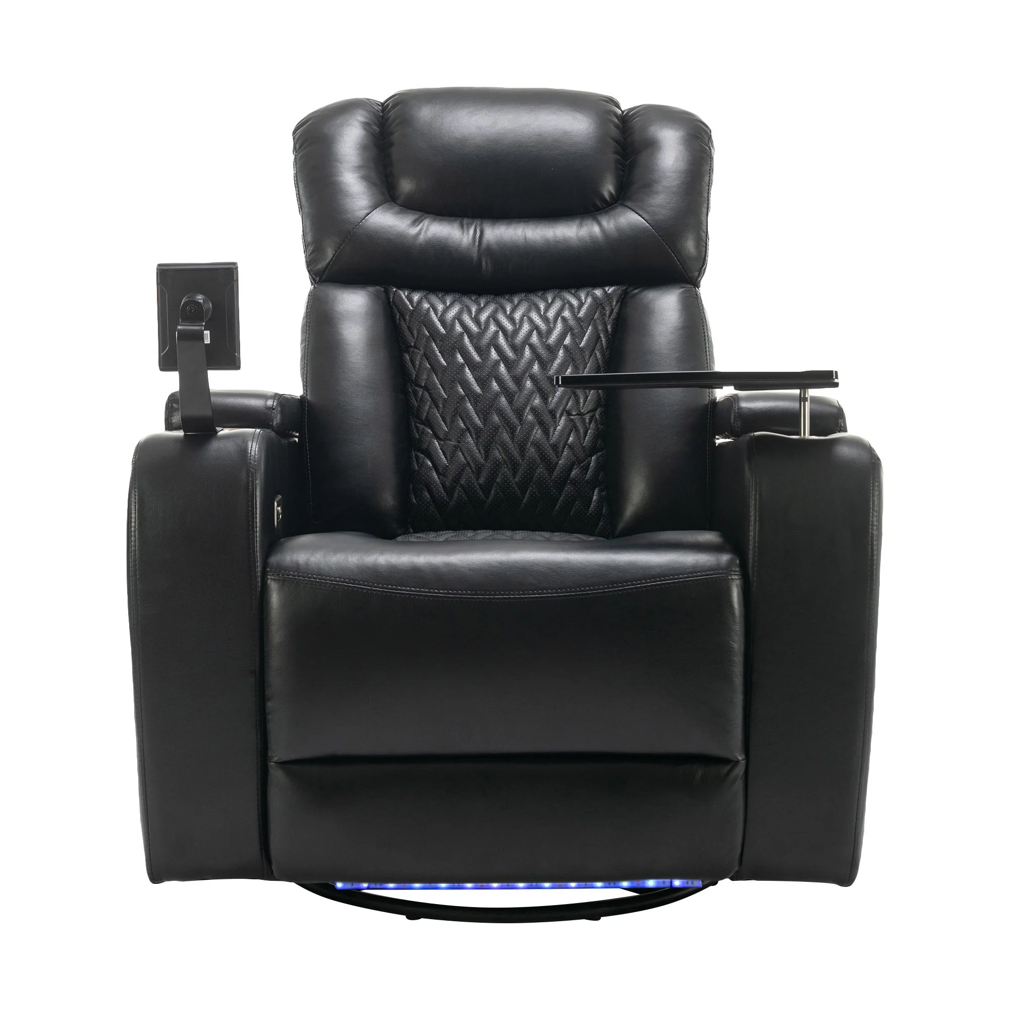 270 Degree Swivel Power Recliner With Tray Table, Phone Holder, Cup Holder, USB Port - Image 2