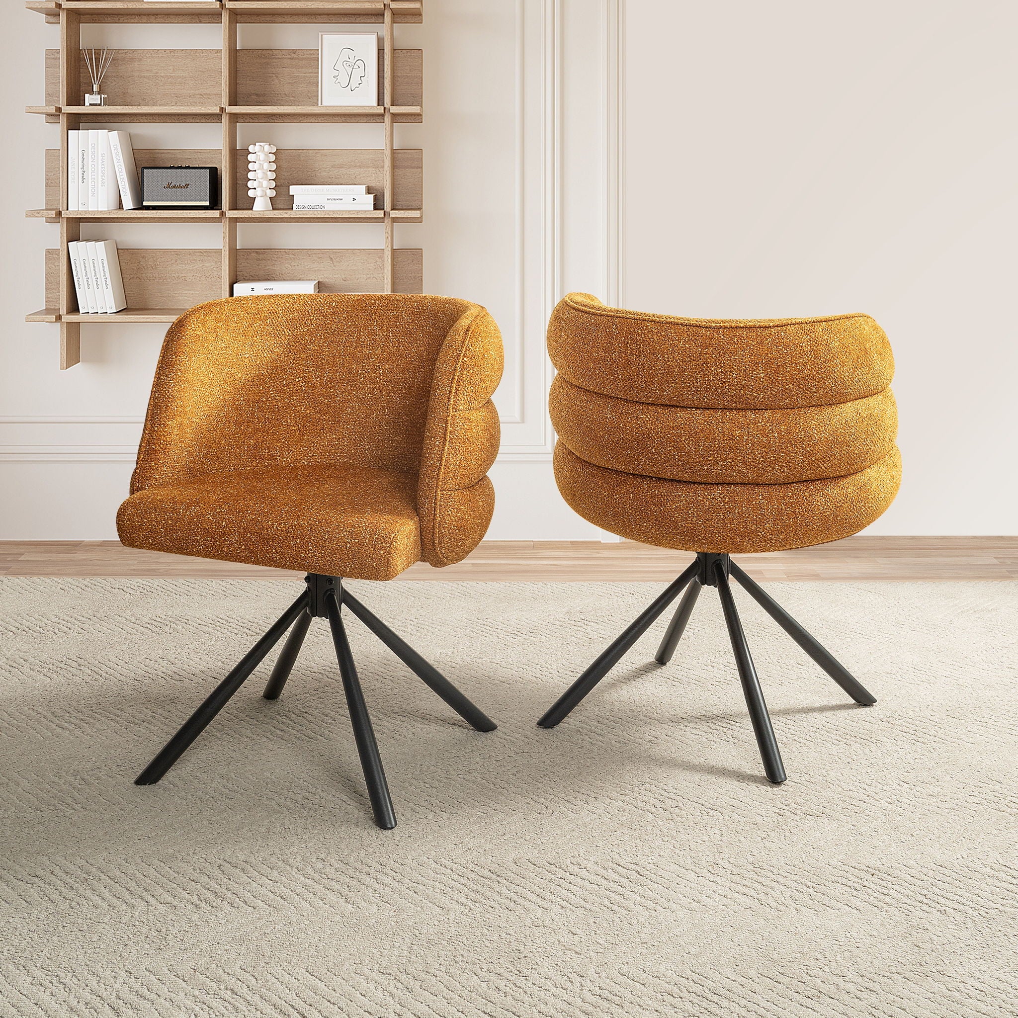 270 Degree Swivel Upholstered Desk Chairs (Set of 2) - Image 3
