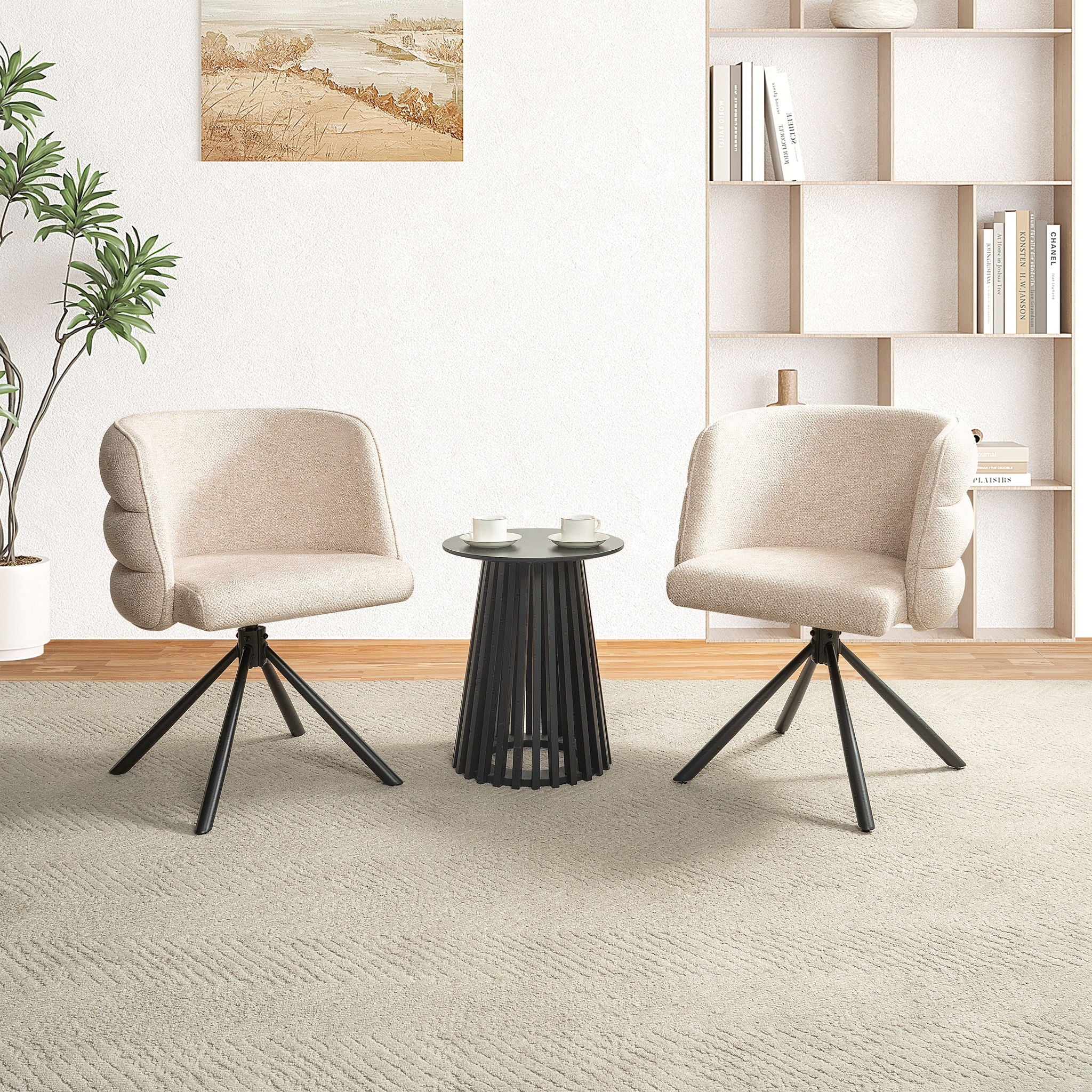 270 Degree Swivel Upholstered Desk Chairs (Set of 2) - Image 8