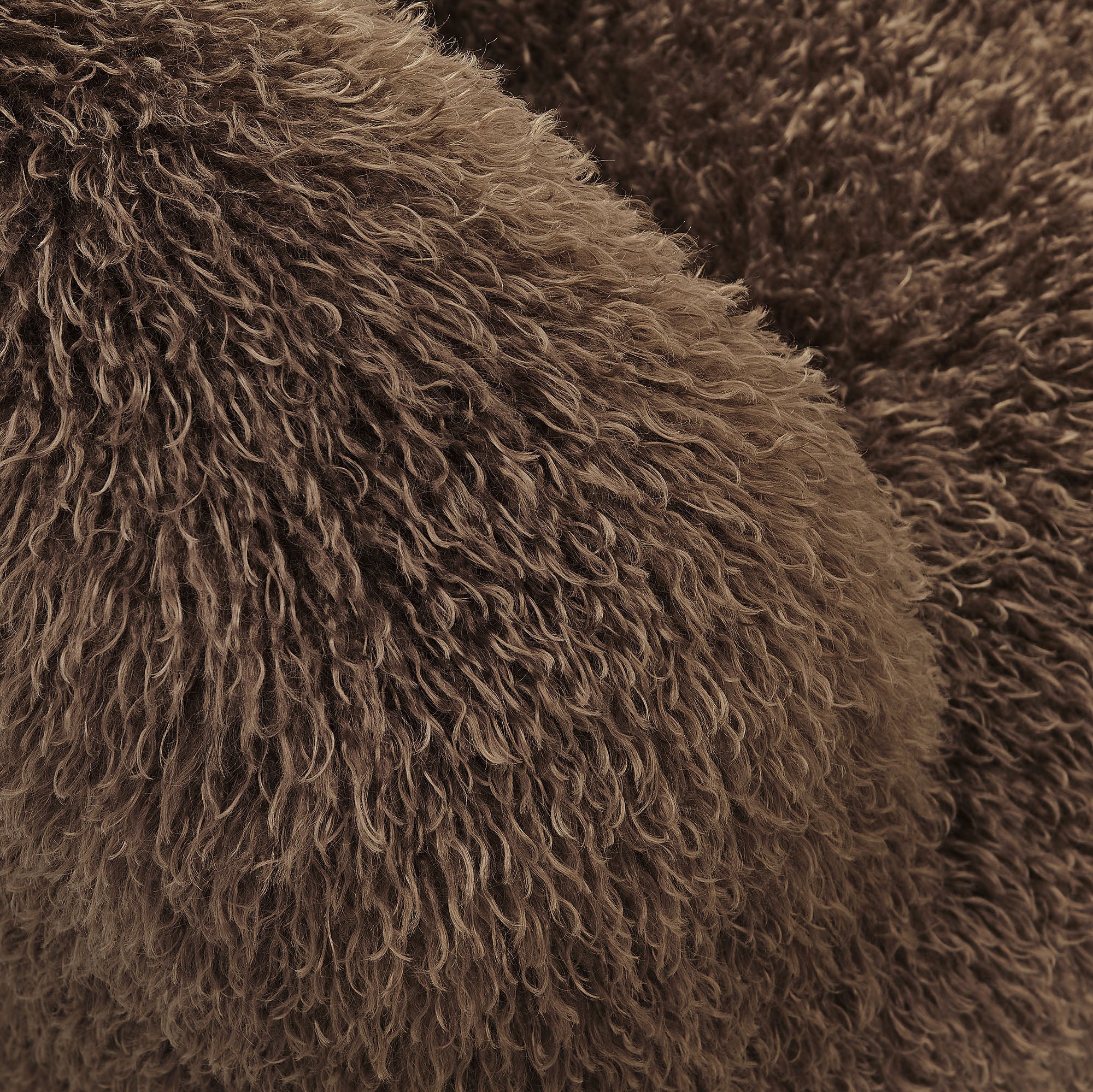 28 Inch Modern Shaggy Faux Fur Armless Accent Chair with Round Silhouette and Sled Base - Image 14
