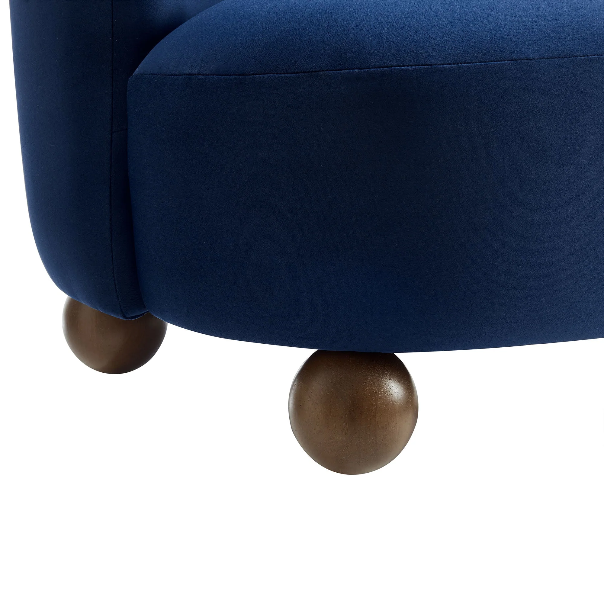 28 Inch Performance Velvet Curved Barrel Accent Chair - Image 13