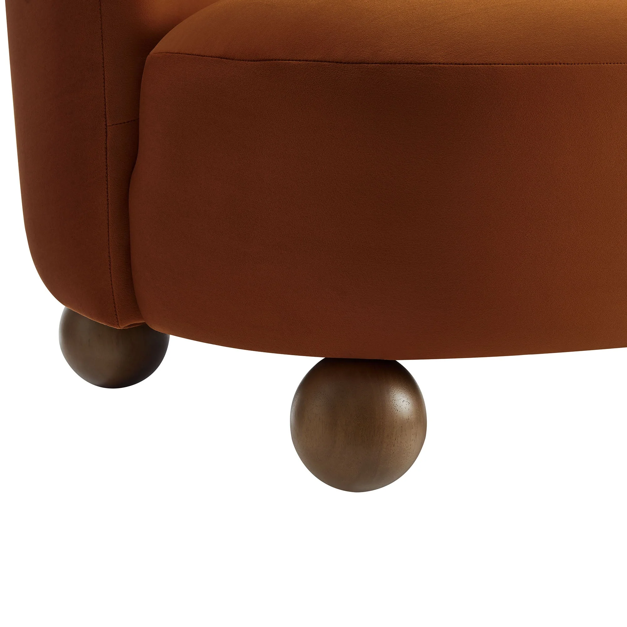 28 Inch Performance Velvet Curved Barrel Accent Chair - Image 27